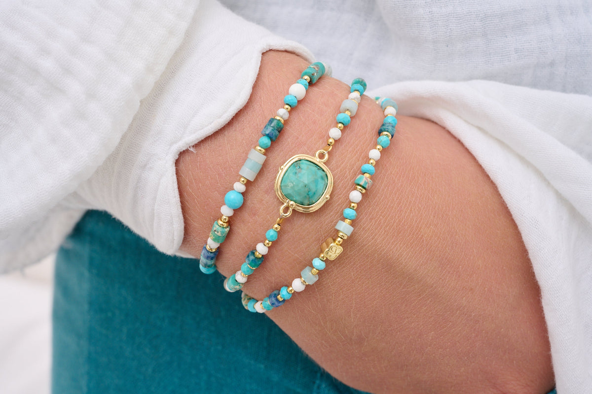 Beryl Blue Gemstone Bracelet lifestyle shot