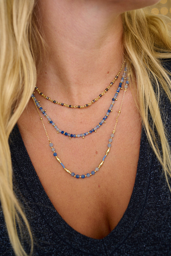 Boho Betty Blue Aventurine Gemstone Necklace