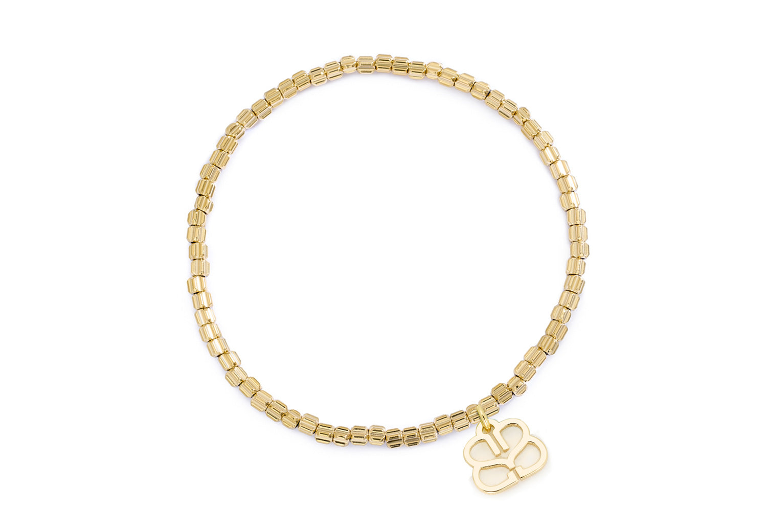 Eleanor Gold Bead Stretch Bracelet