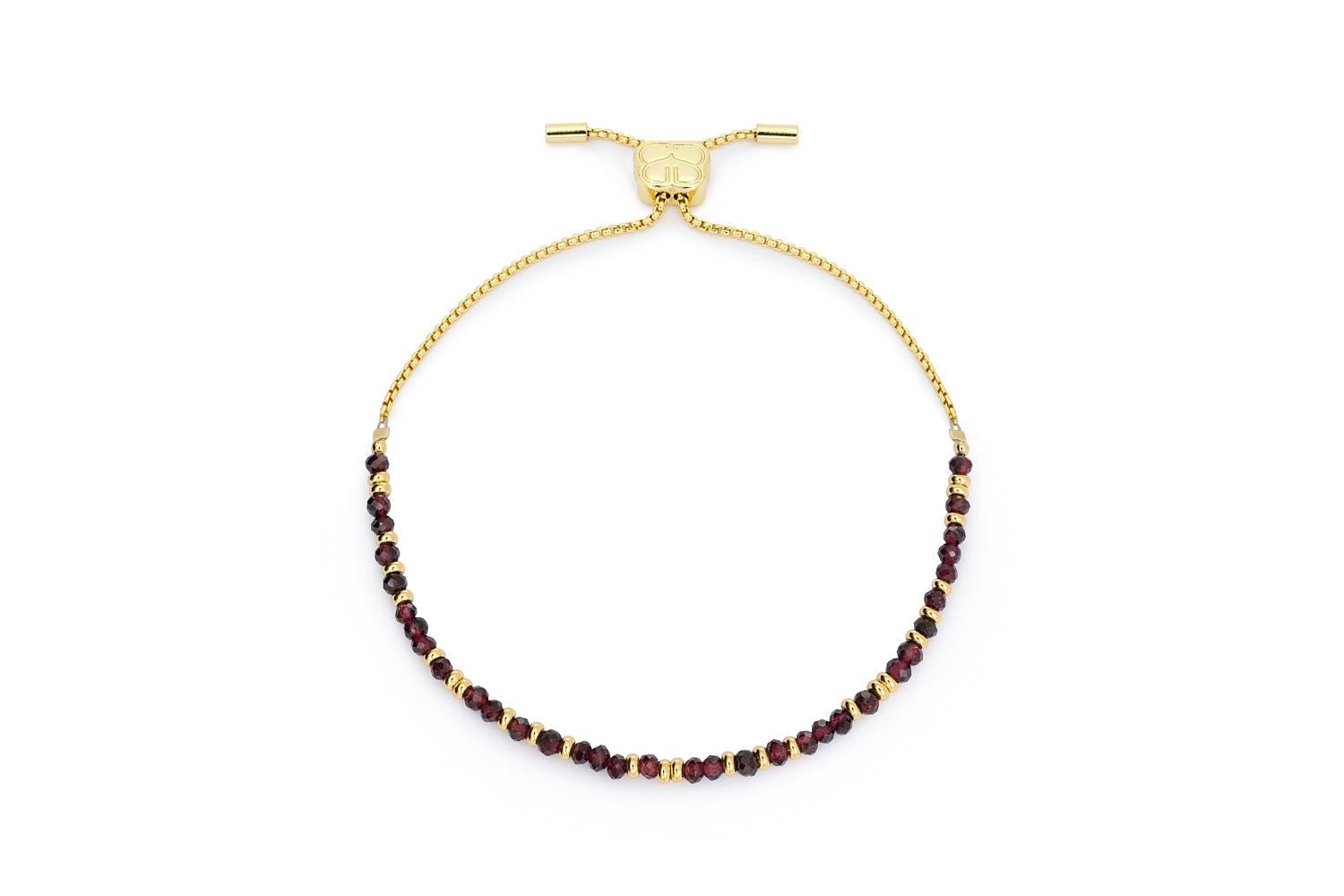 Mystical Garnet & Gold Bead Bracelet