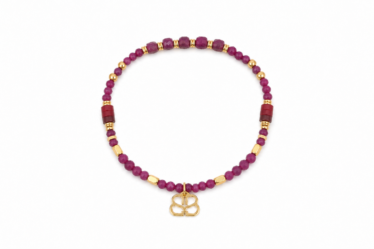 Yasmin Ruby Gold Bracelet SS