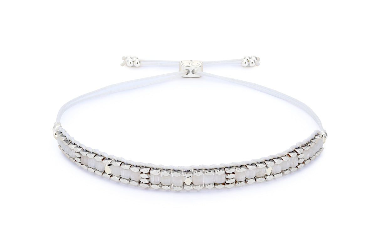 Anastasia Silver & Rainbow Moonstone Bracelet