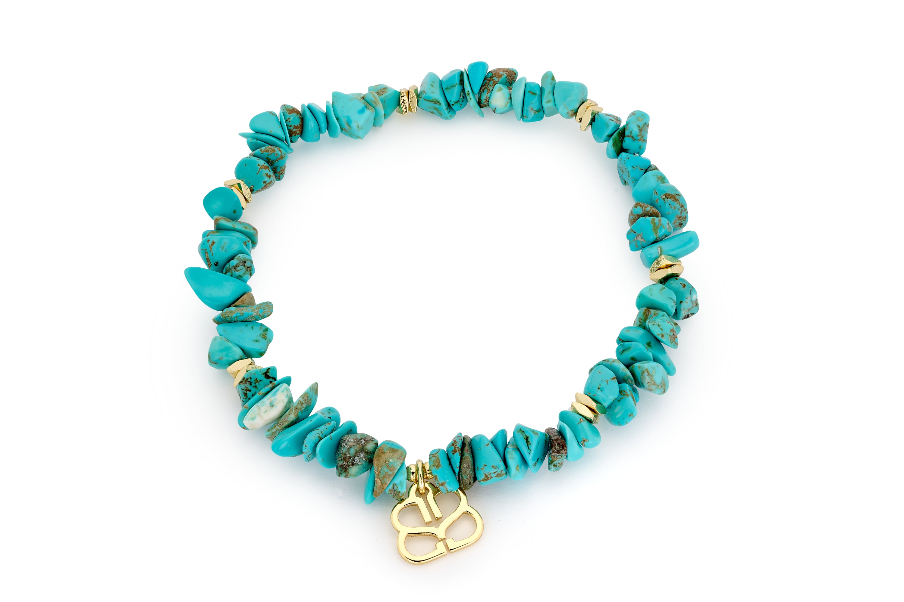 Sana Turquoise Howlite Gold Bracelet