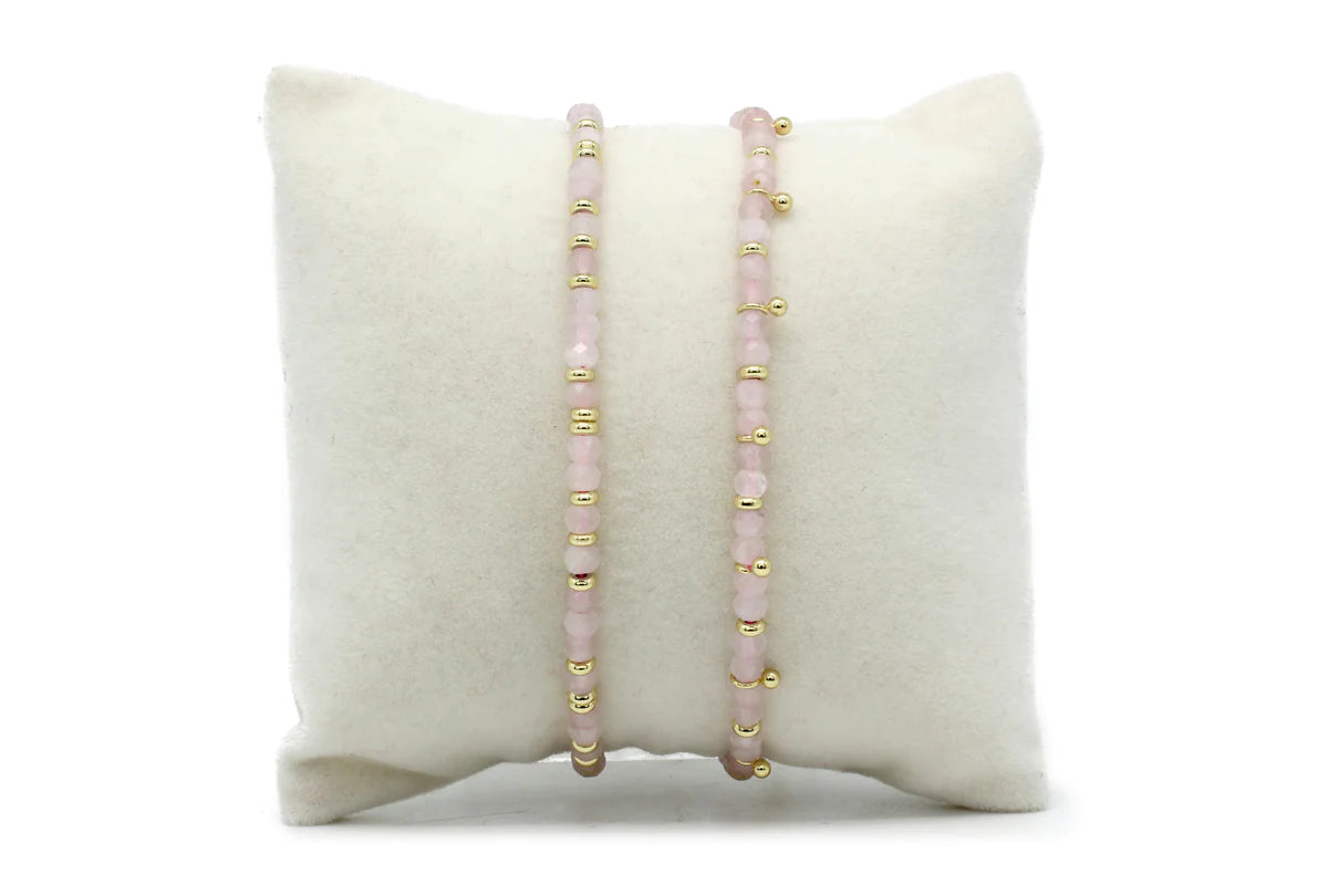Serenity Rose Quartz Bracelet Stack