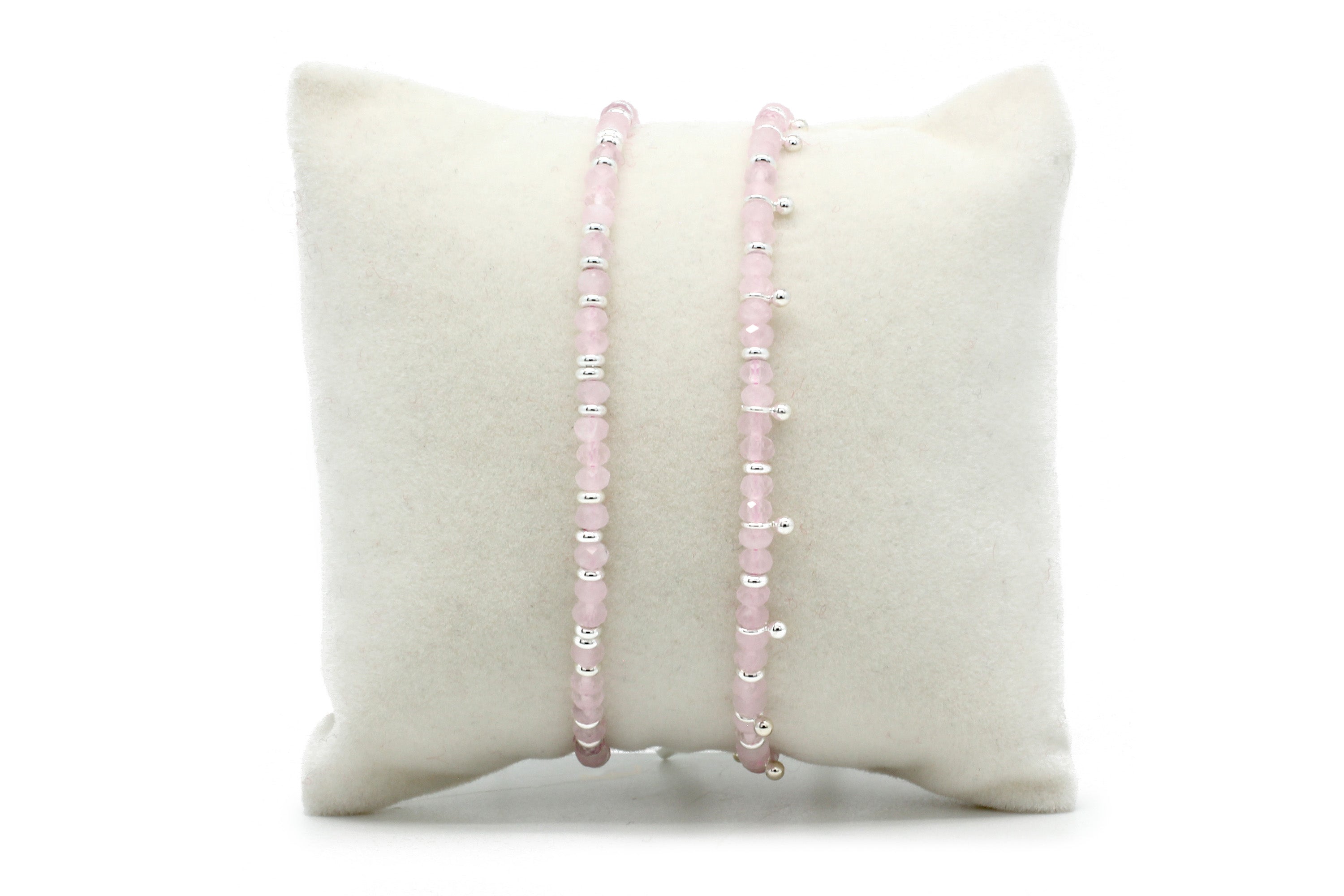 Serenity Rose Quartz Bracelet Stack