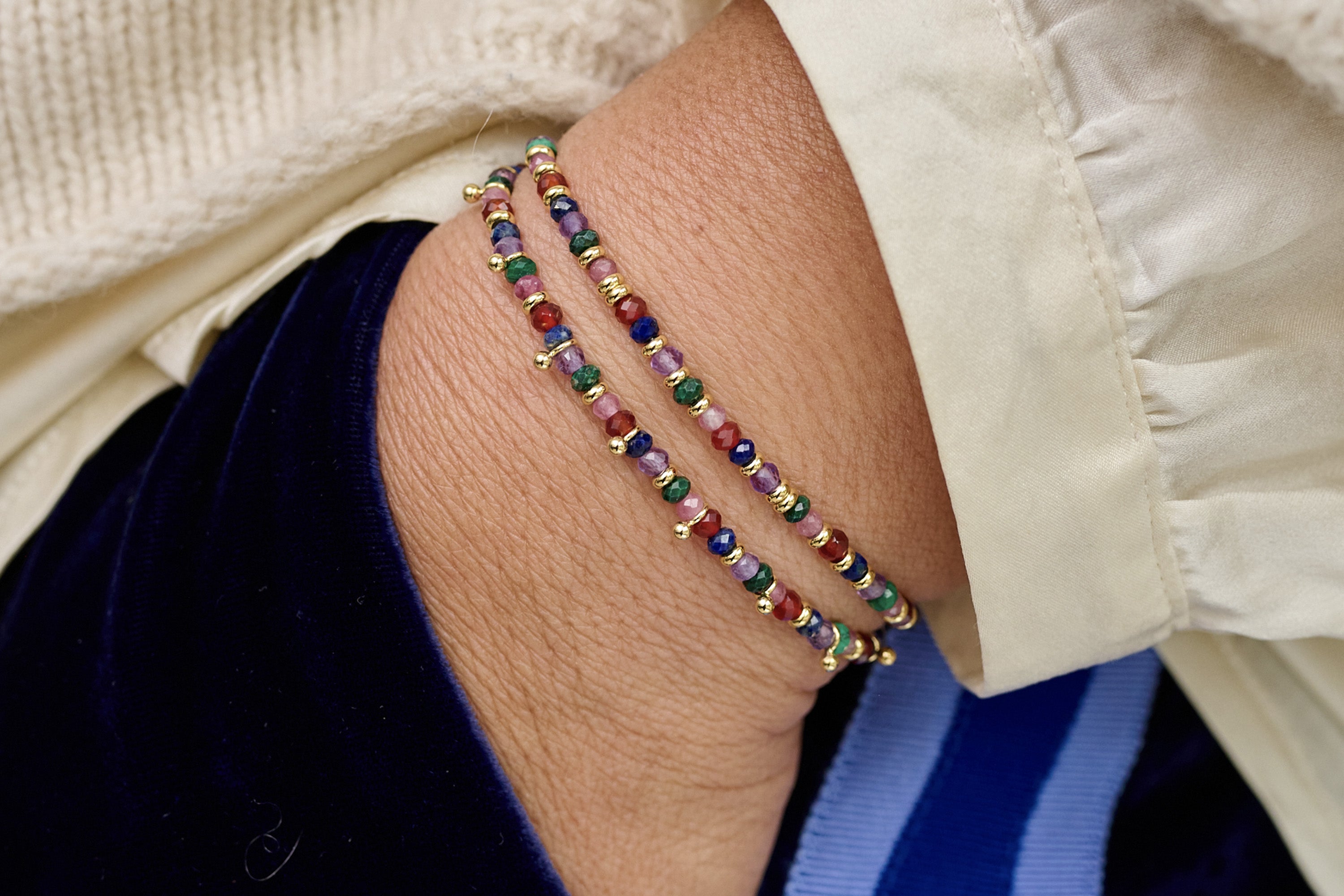 Harmony Bright Multi Gemstone Gold Bracelet