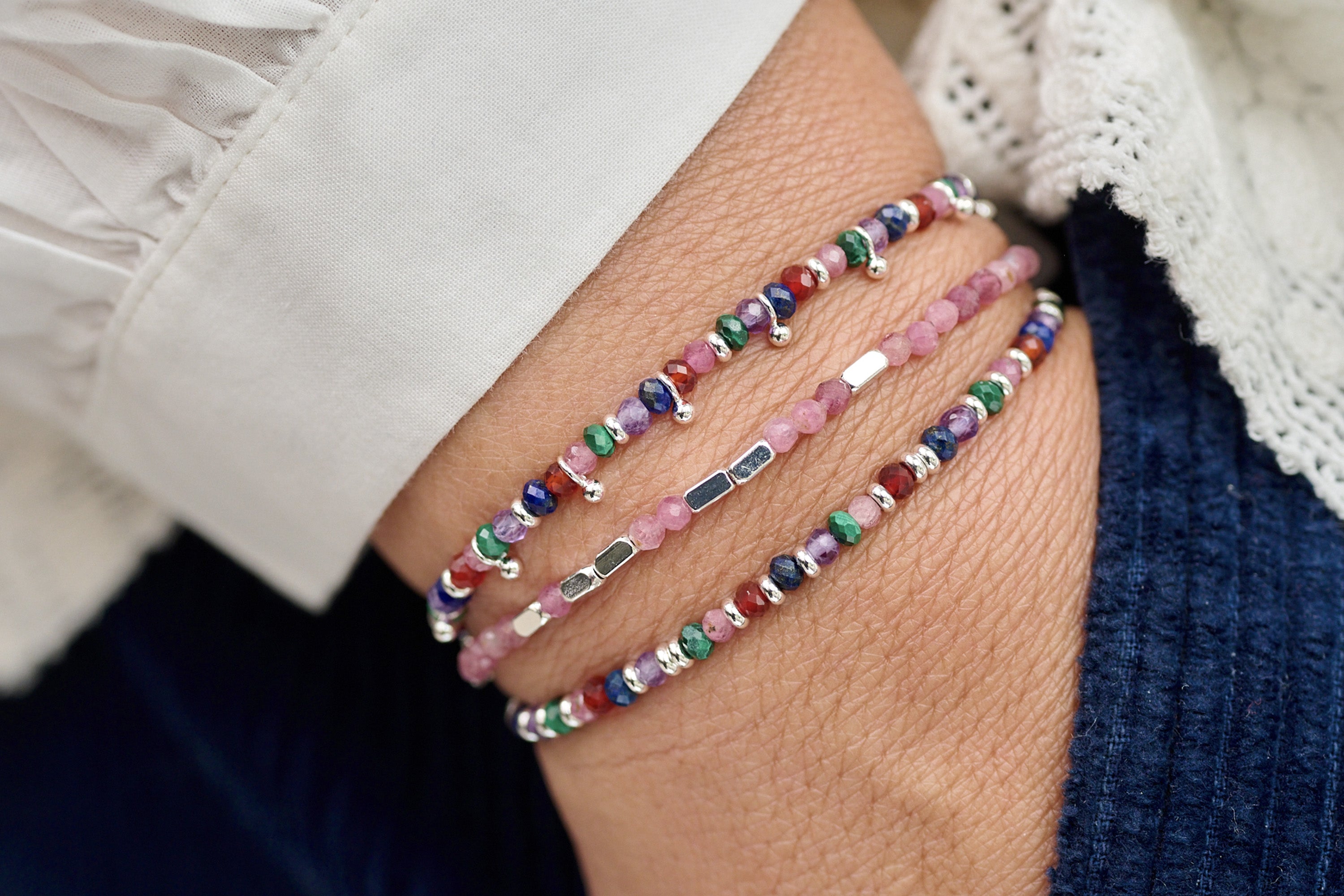 Serenity Bright Multi Bracelet Stack