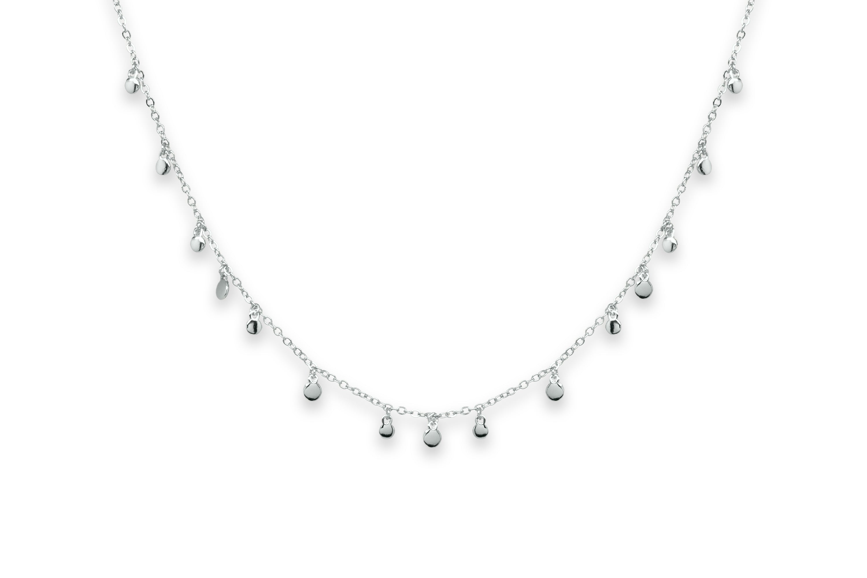 Armagnac Silver Plated Sterling Disc Charm Necklace