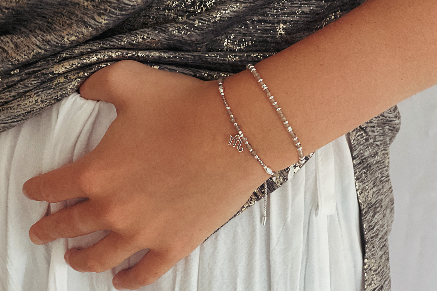 Mystical Labradorite Silver Bracelet