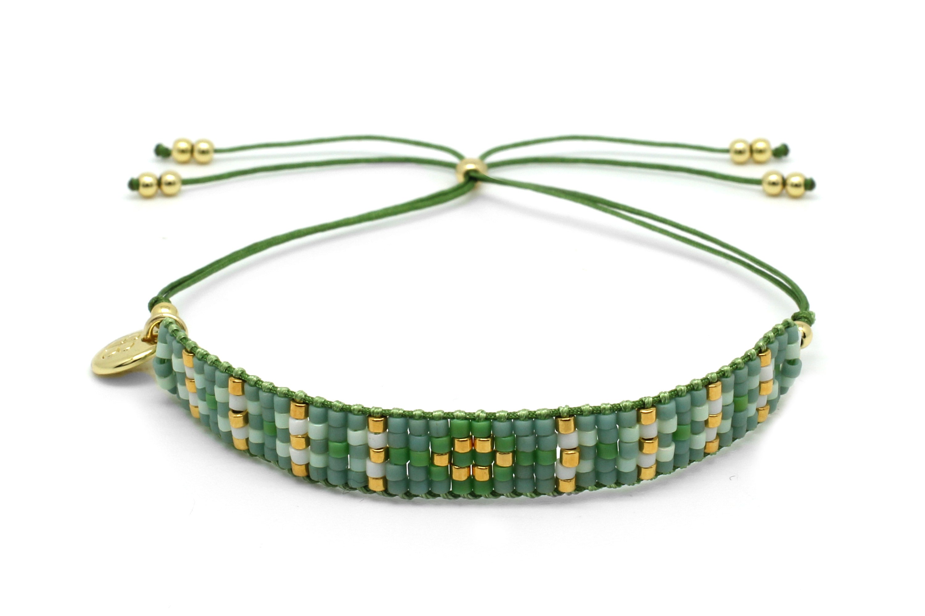 Matira Green Beaded Friendship Bracelet