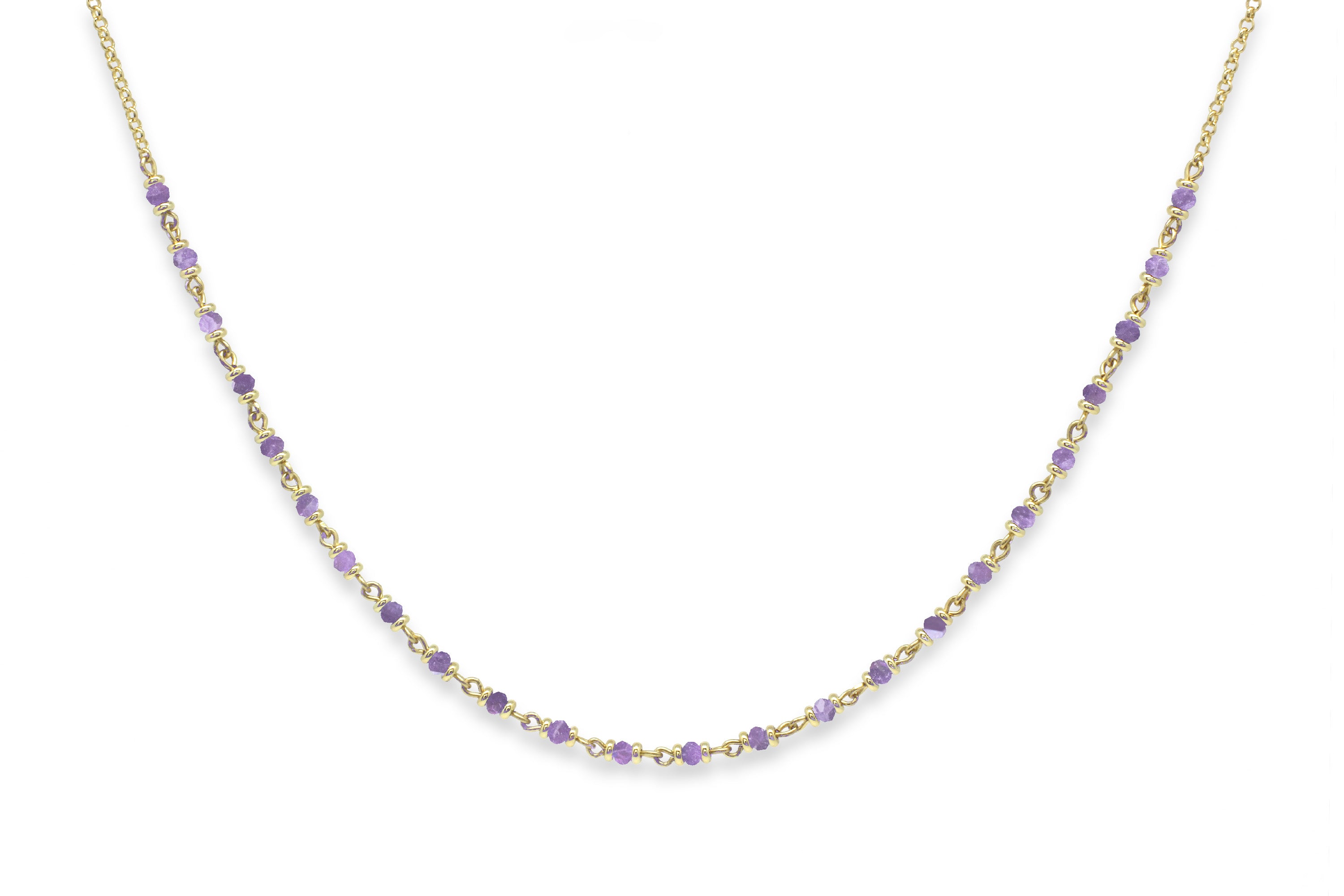 Panacea Amethyst Gold Gemstone Necklace