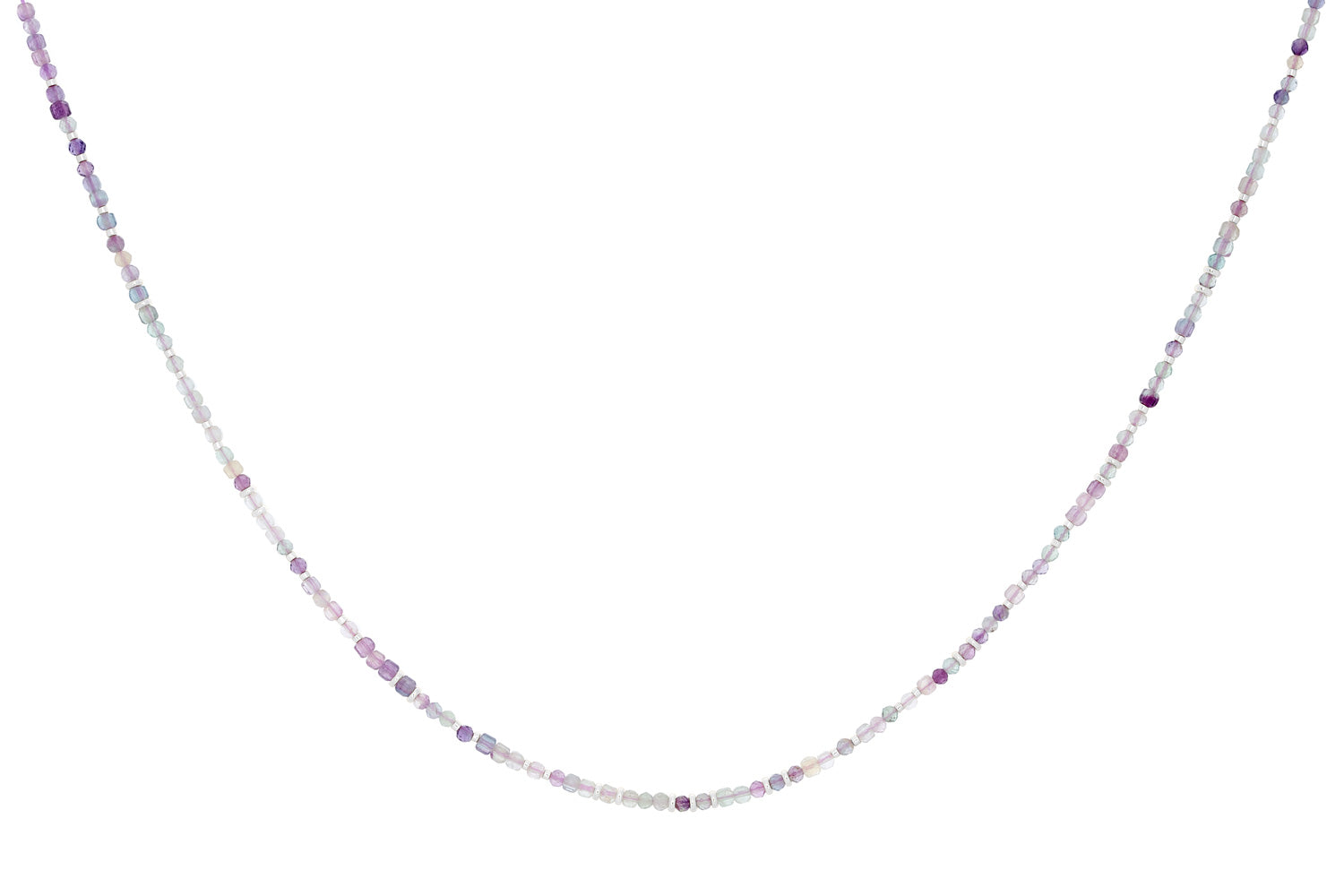 Allegra Rainbow Fluorite Silver Necklace