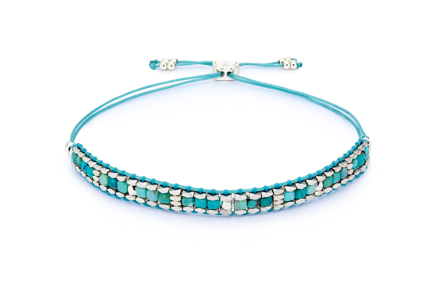 Anastasia Turquoise Howlite Silver Bracelet