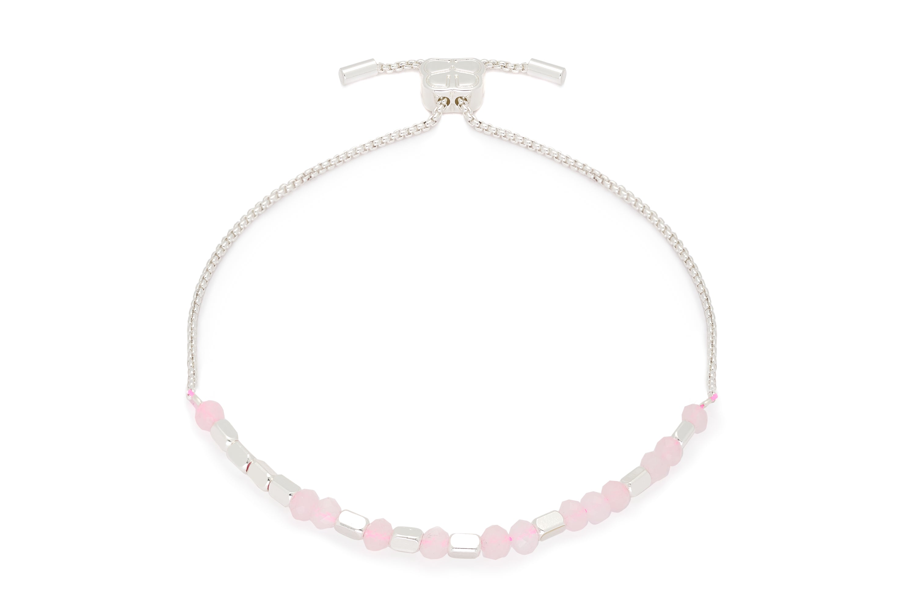 Affection Rose Quartz Silver Bracelet