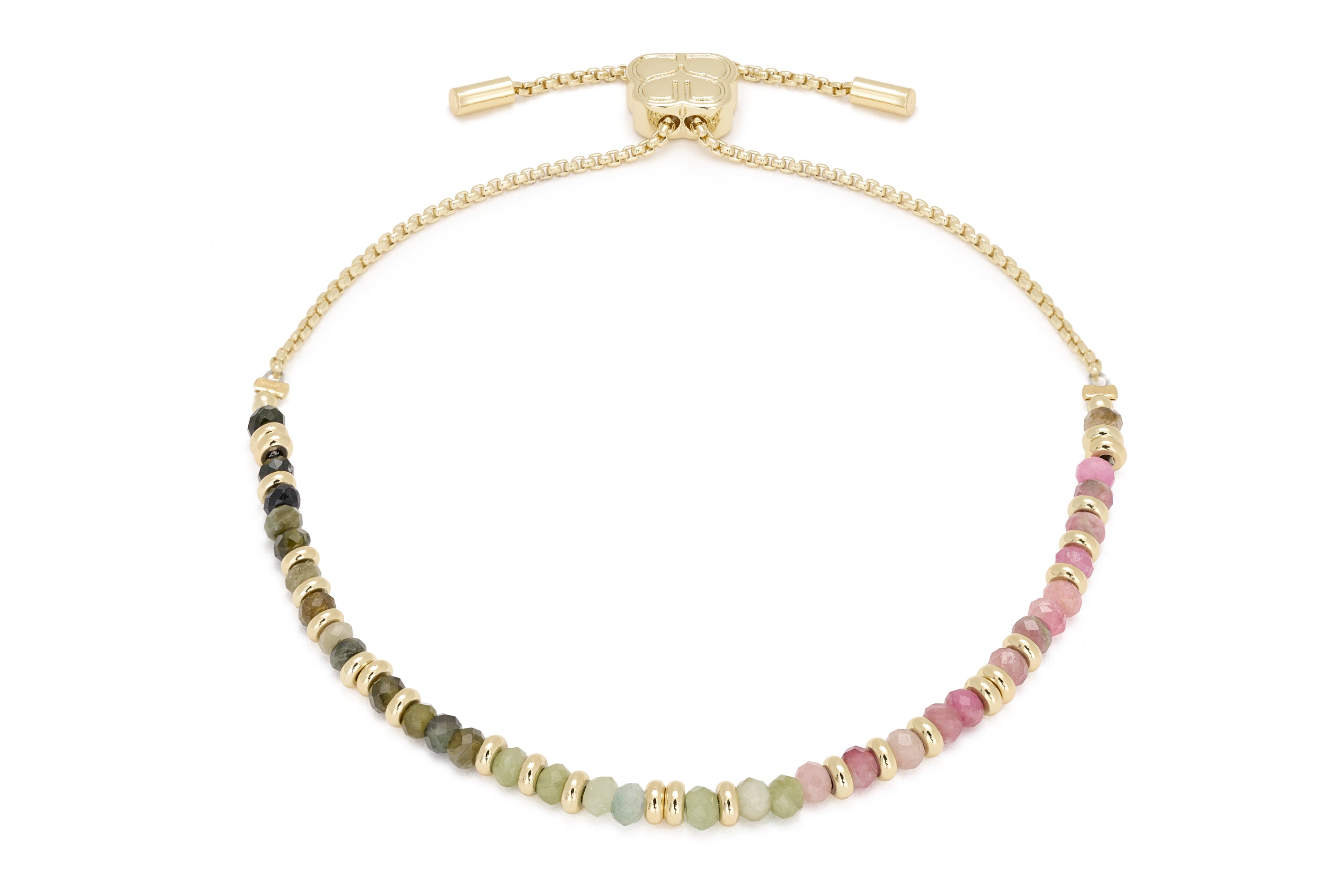 Mystical Tourmaline Gold Gemstone Bracelet