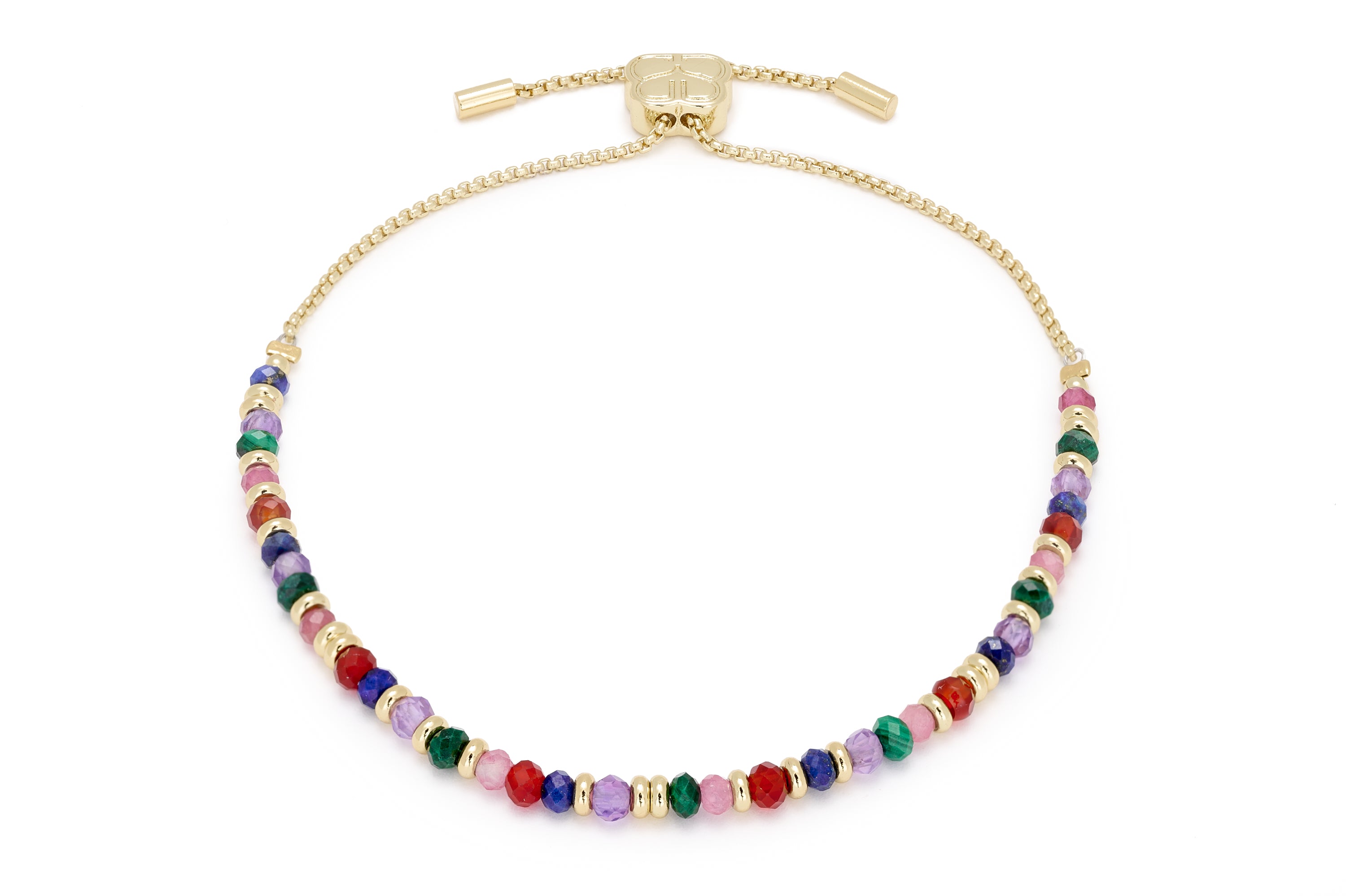 Mystical Bright MultiGemstone Gold Bracelet