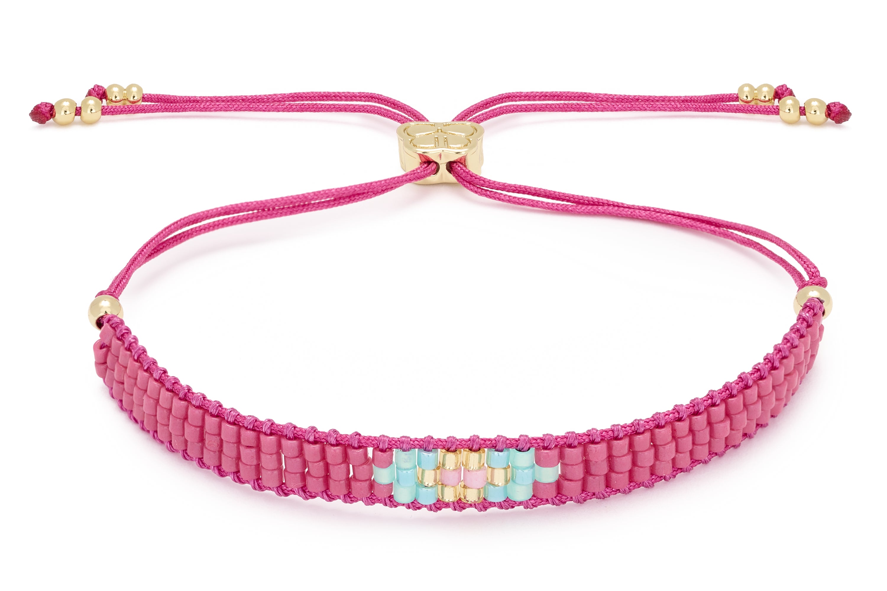 Jump Pink Friendship Beaded Bracelet