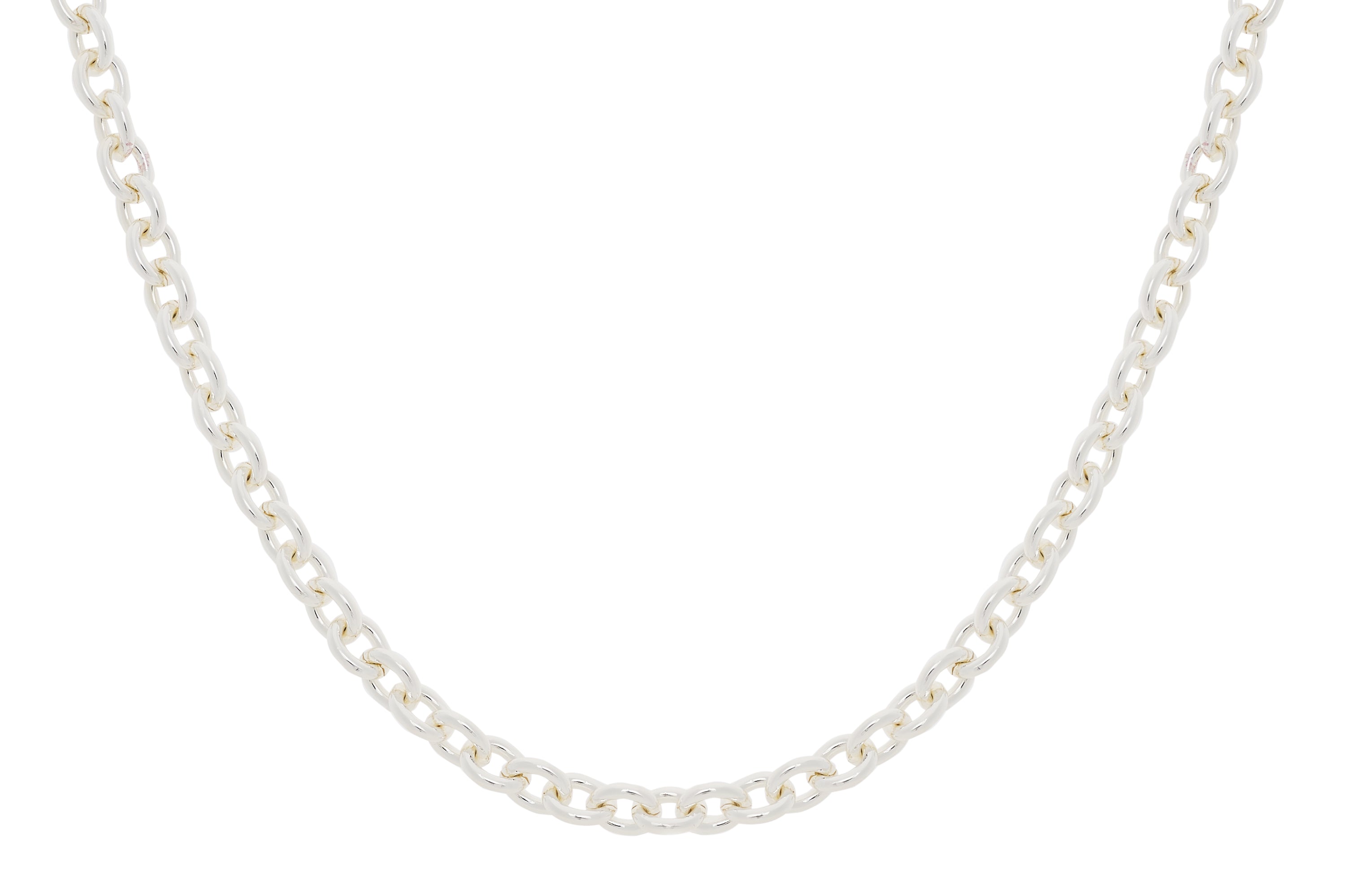 Crisar Silver Chunky Chain Medium Length Necklace