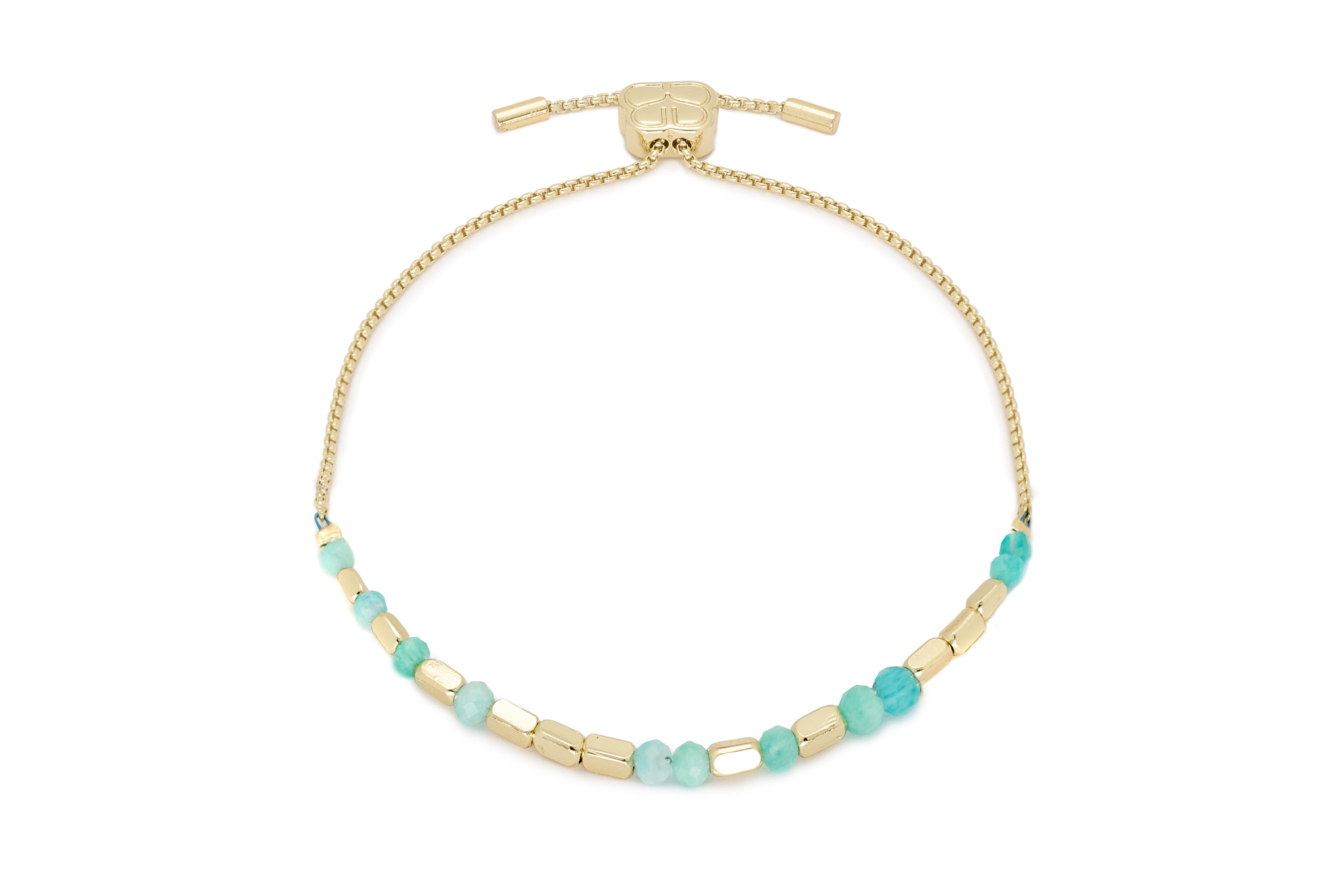 Encourage Amazonite Gold Bracelet