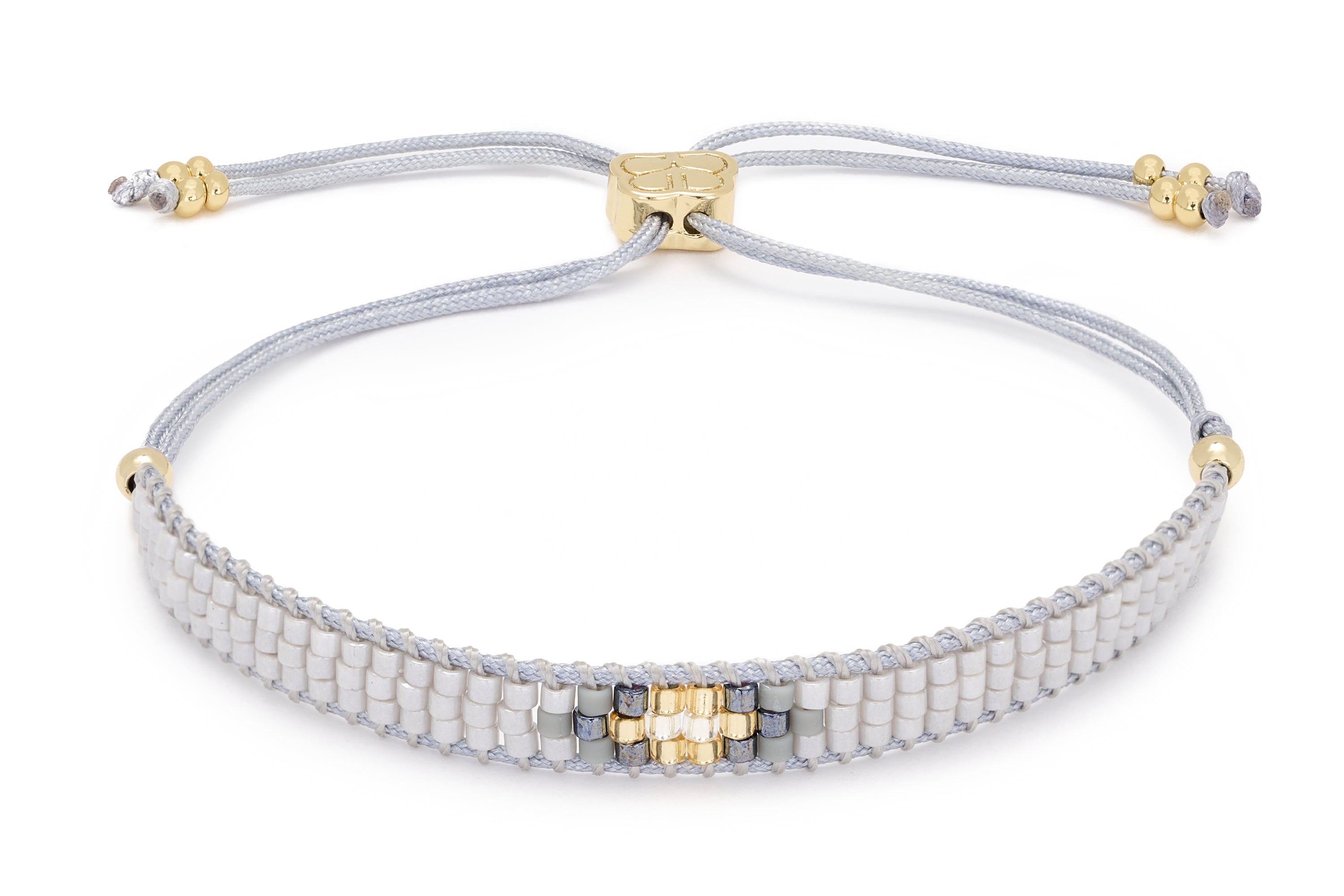 Jump Grey Friendship Beaded Bracelet