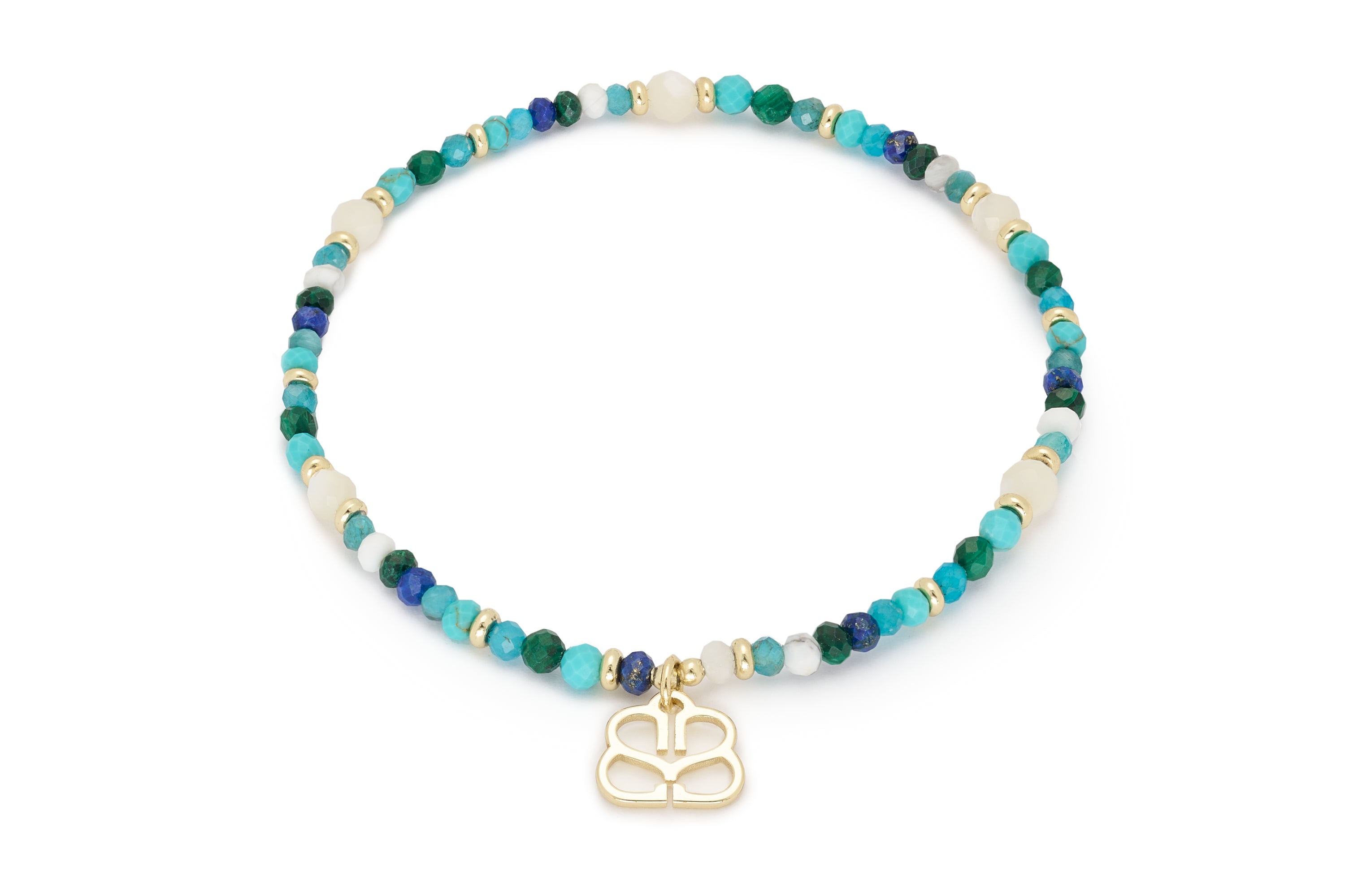 Lustrous Gemstone Gold Bracelet