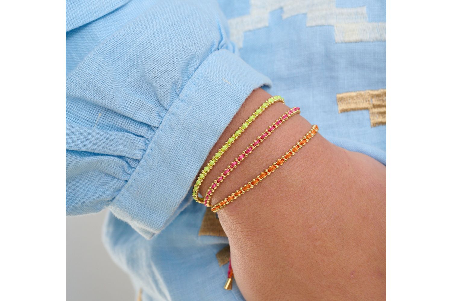 Braid Orange Gold Bracelet