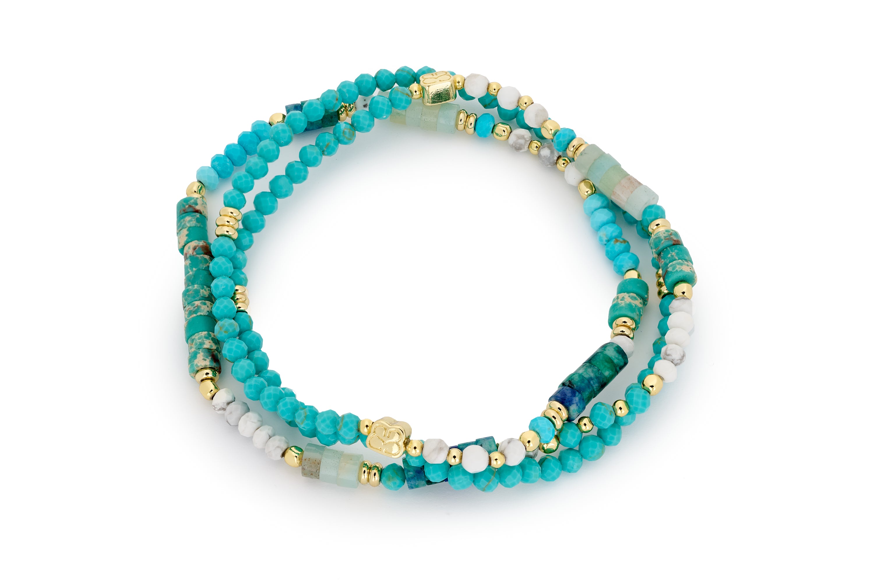 Camellia Turquoise Stretch Gemstone Bracelet