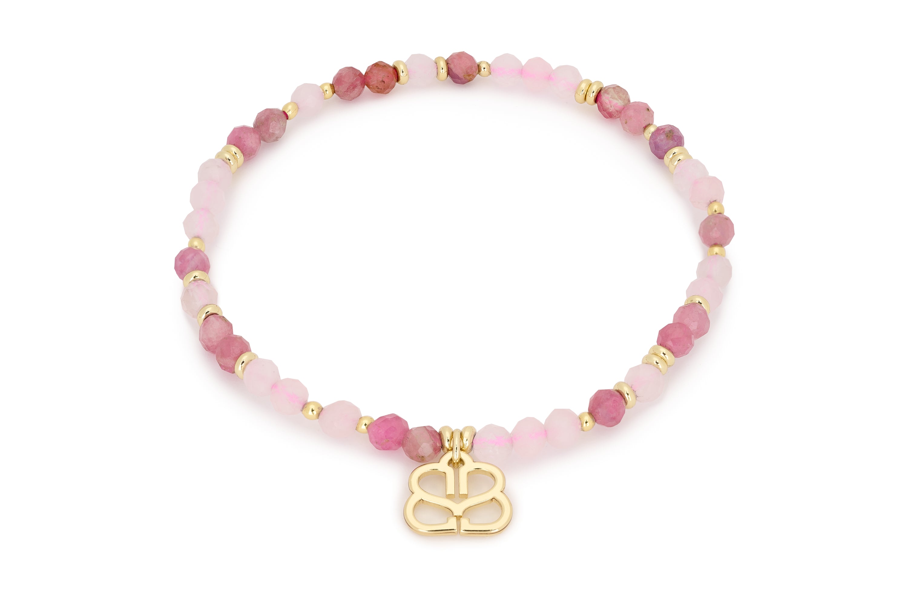 Kefalonia Pink 3 Layer Bracelet Stack