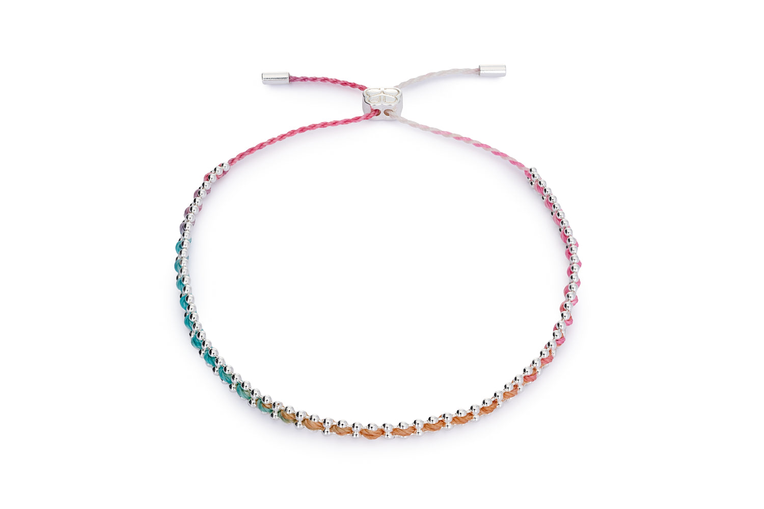 Braid Candy Silver Woven Bracelet