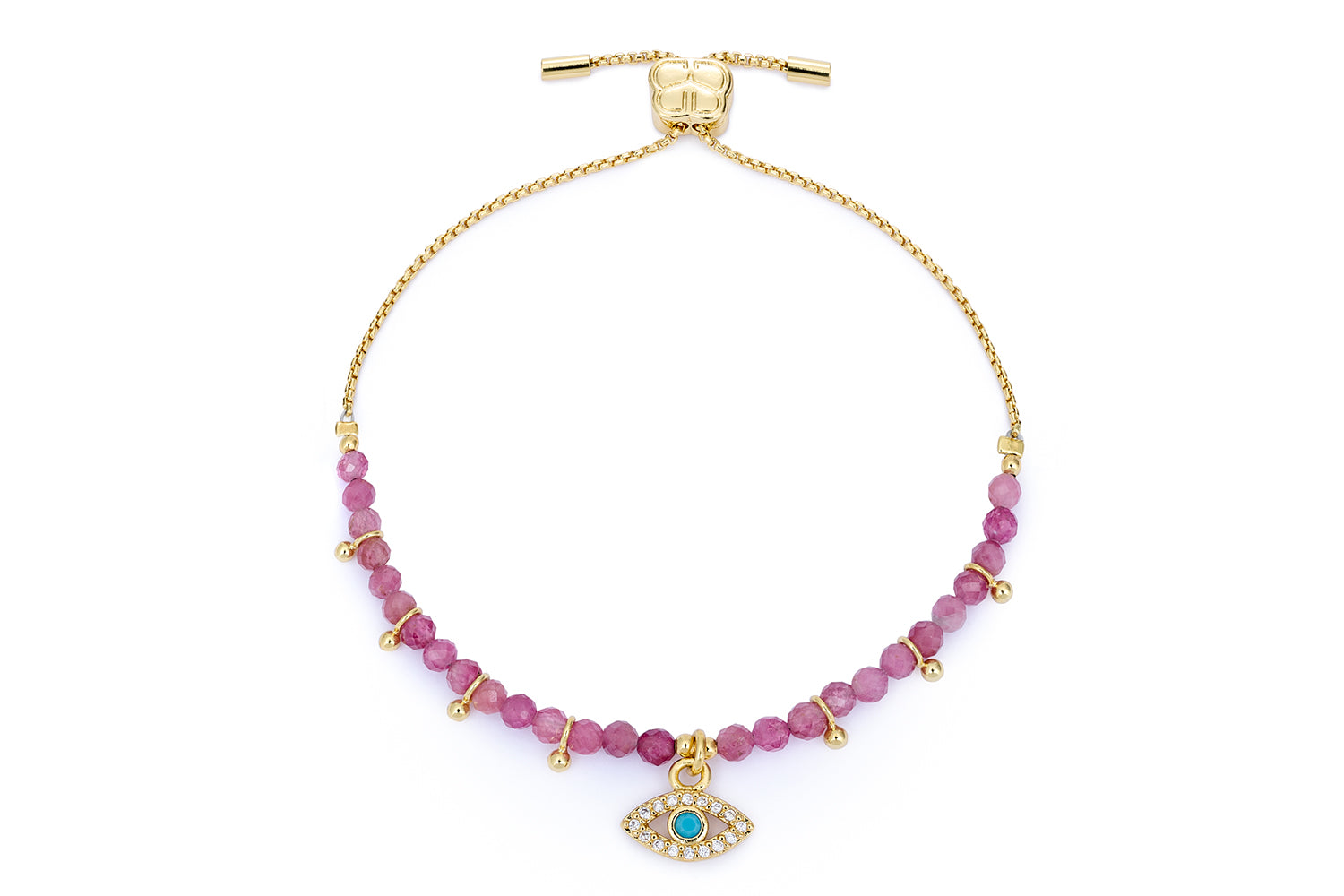 Brela Pink Tourmaline Gold Bracelet