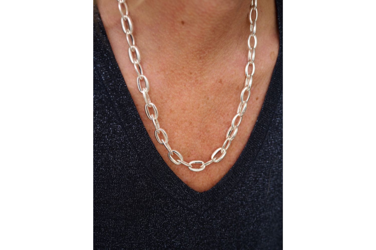 Errai Silver Chunky Chain Necklace