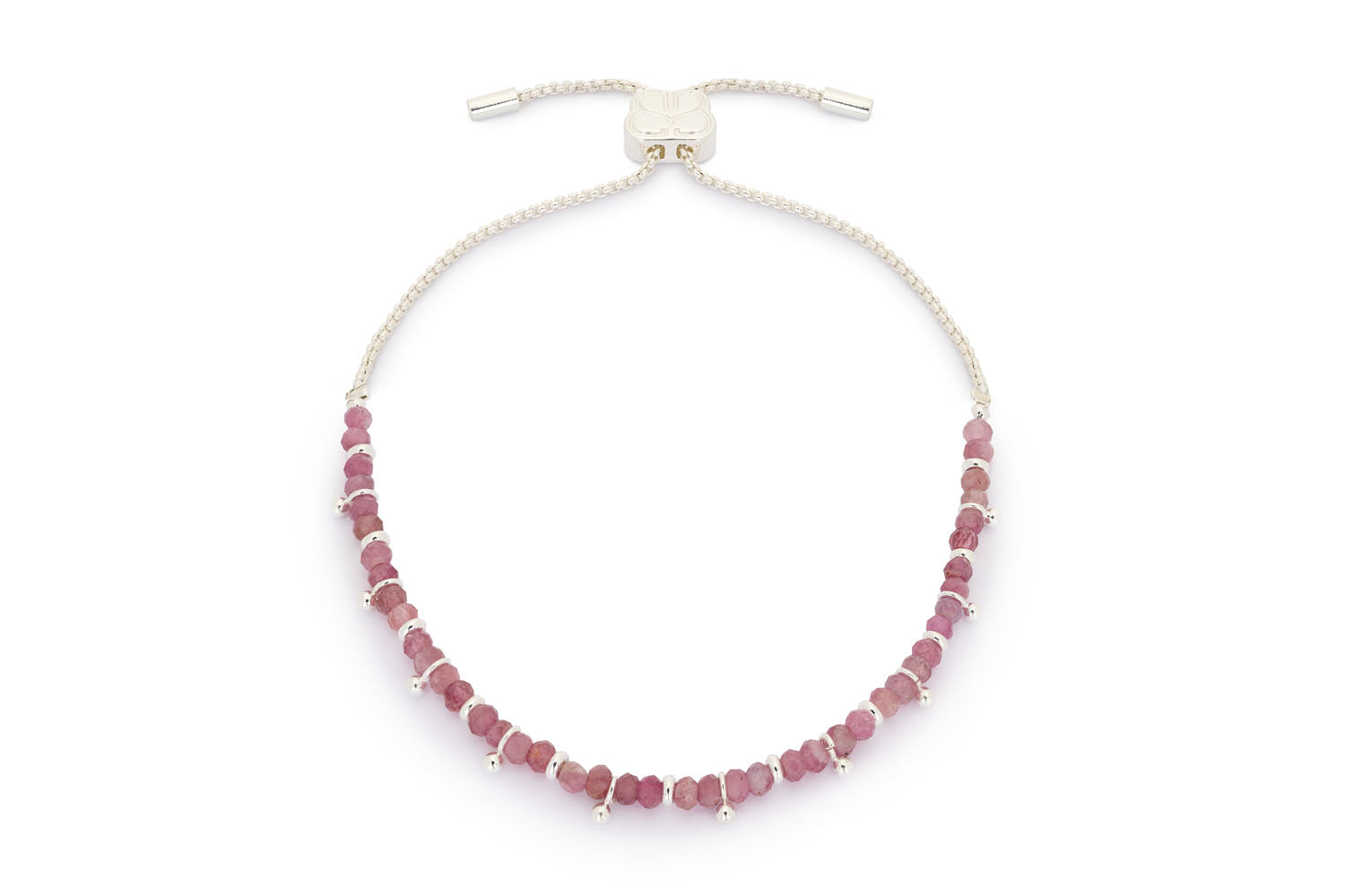 Harmony Pink Tourmaline Silver Bracelet