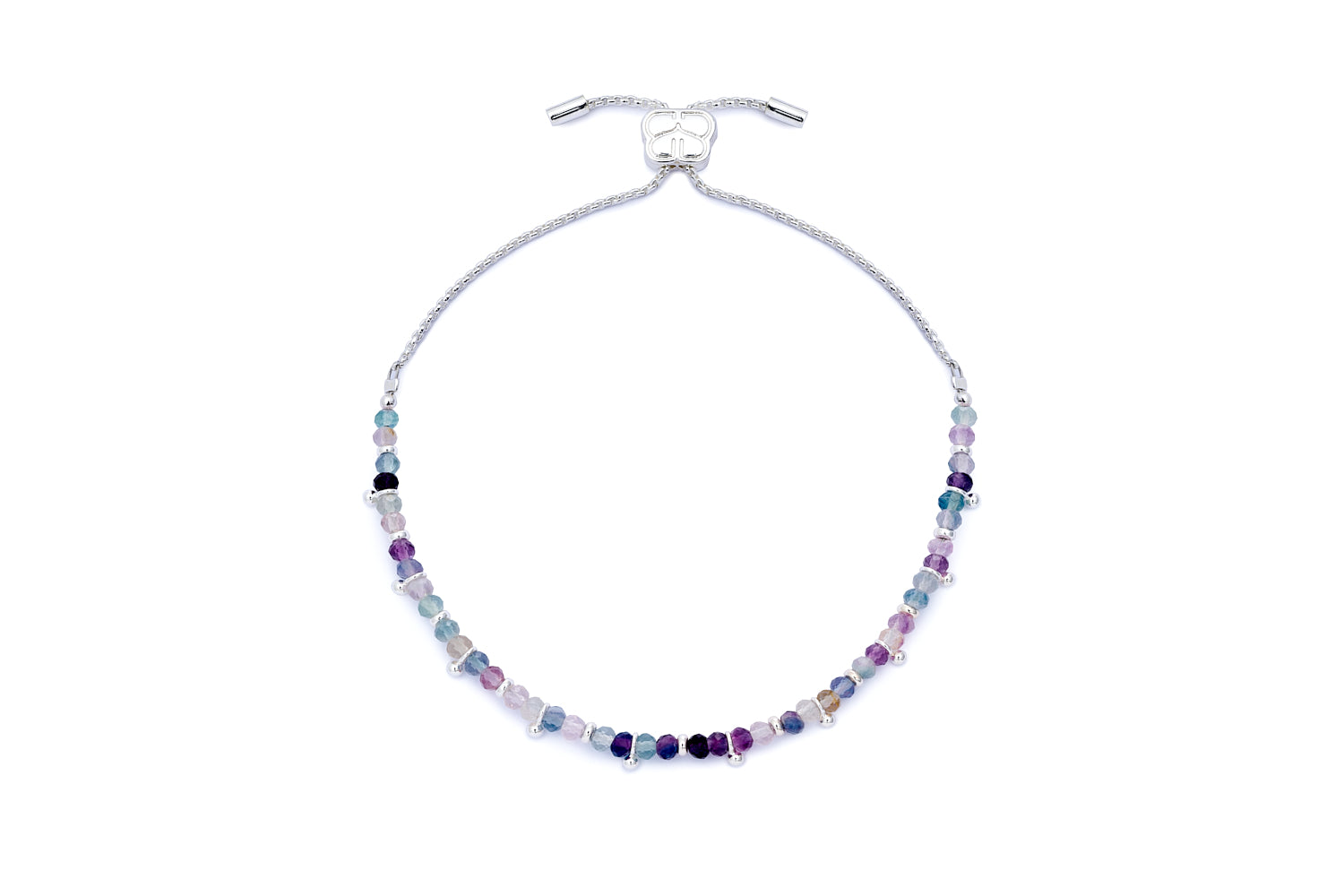 Harmony Rainbow Fluorite Silver Bracelet