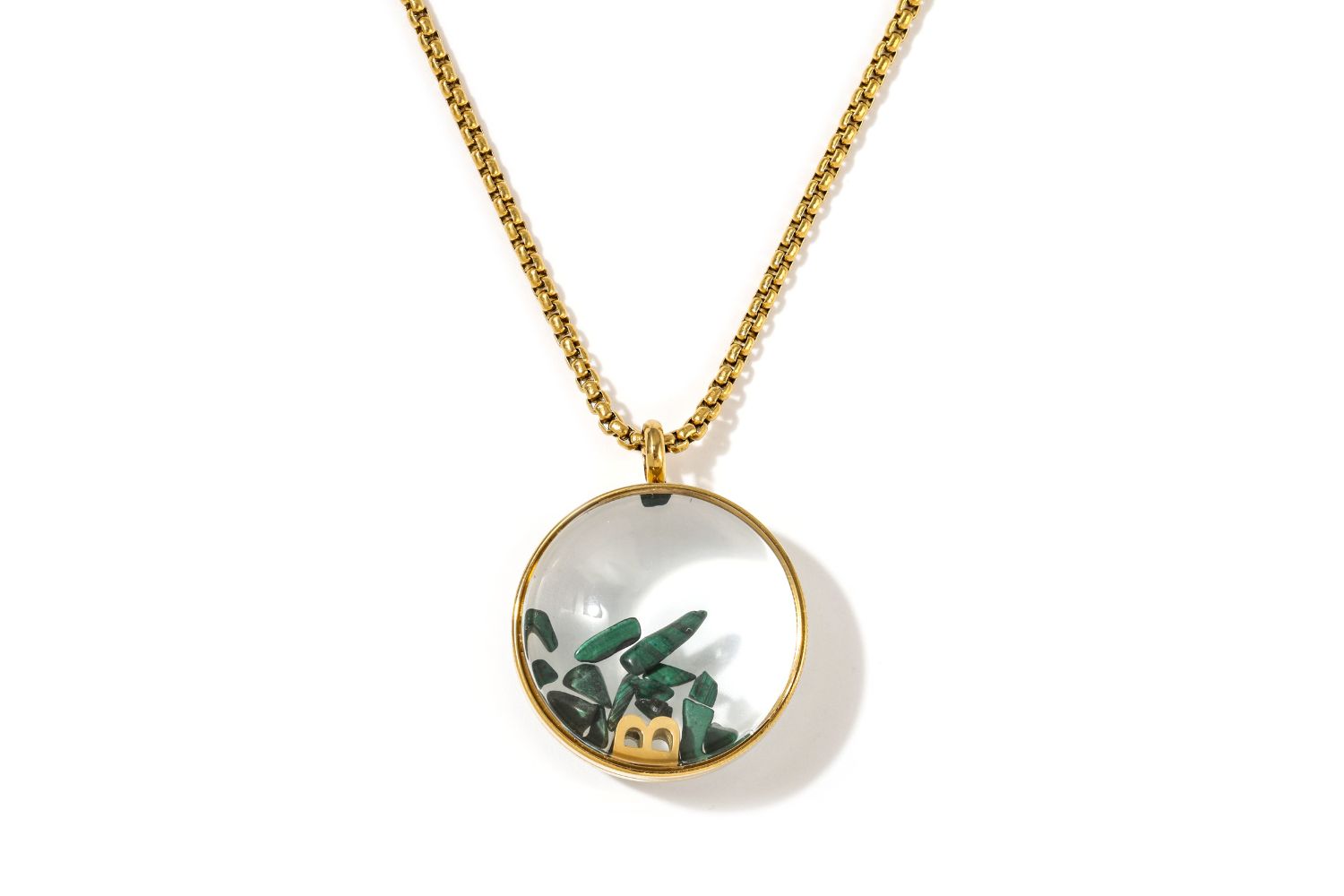 Leilani Locket #gemstone_malachite