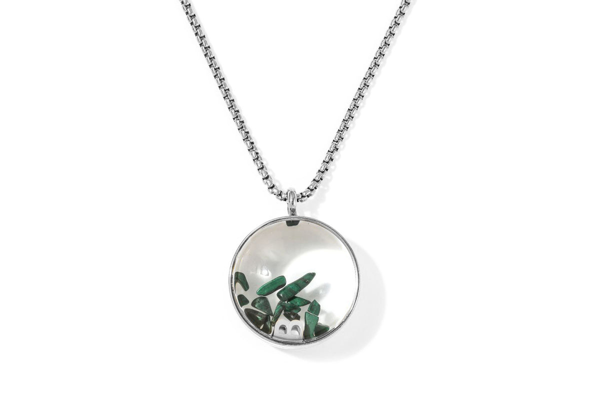 Leilani Gemstone Personalised Letter Locket Stainless Steel Necklace