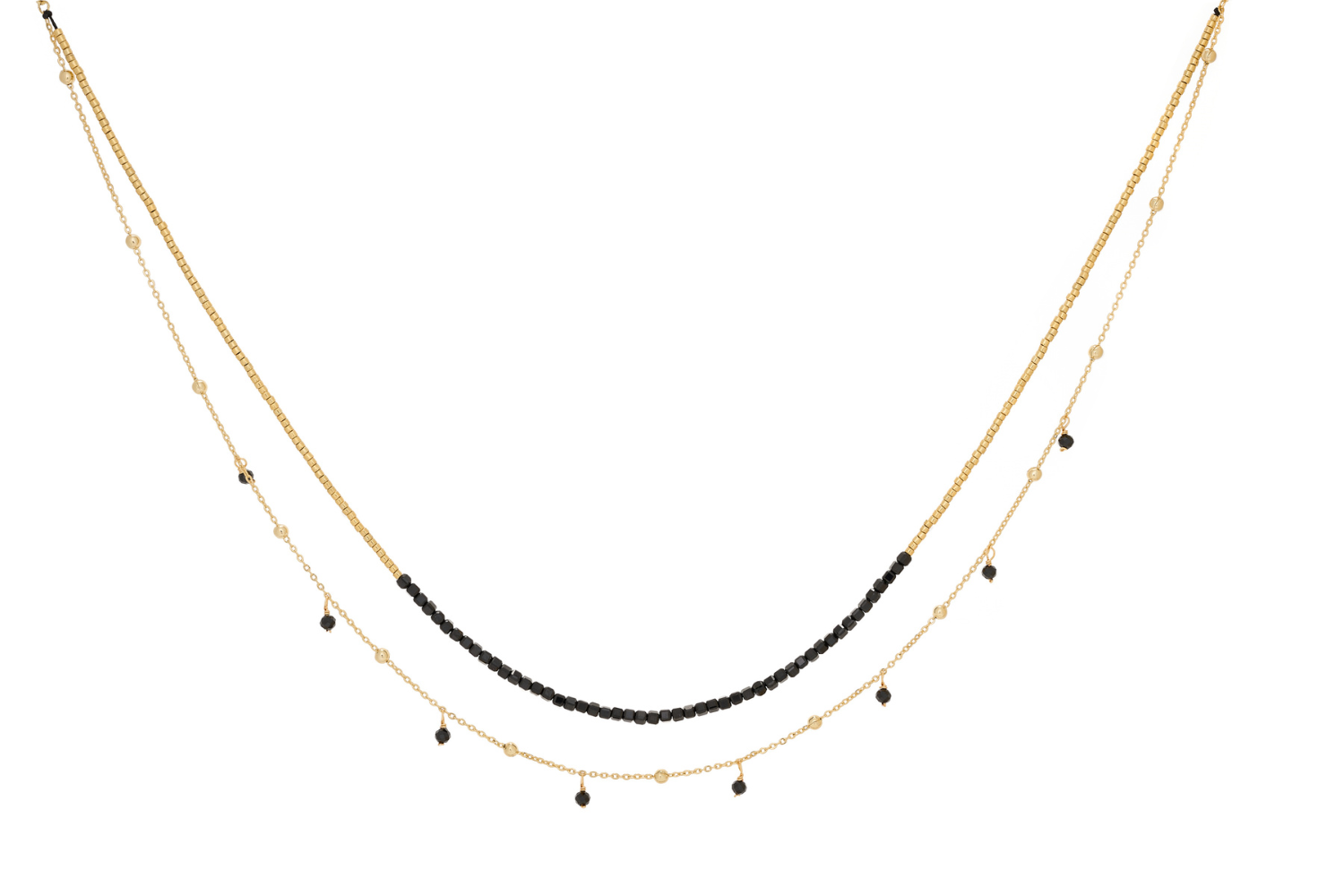 Lily Black Spinel Gold