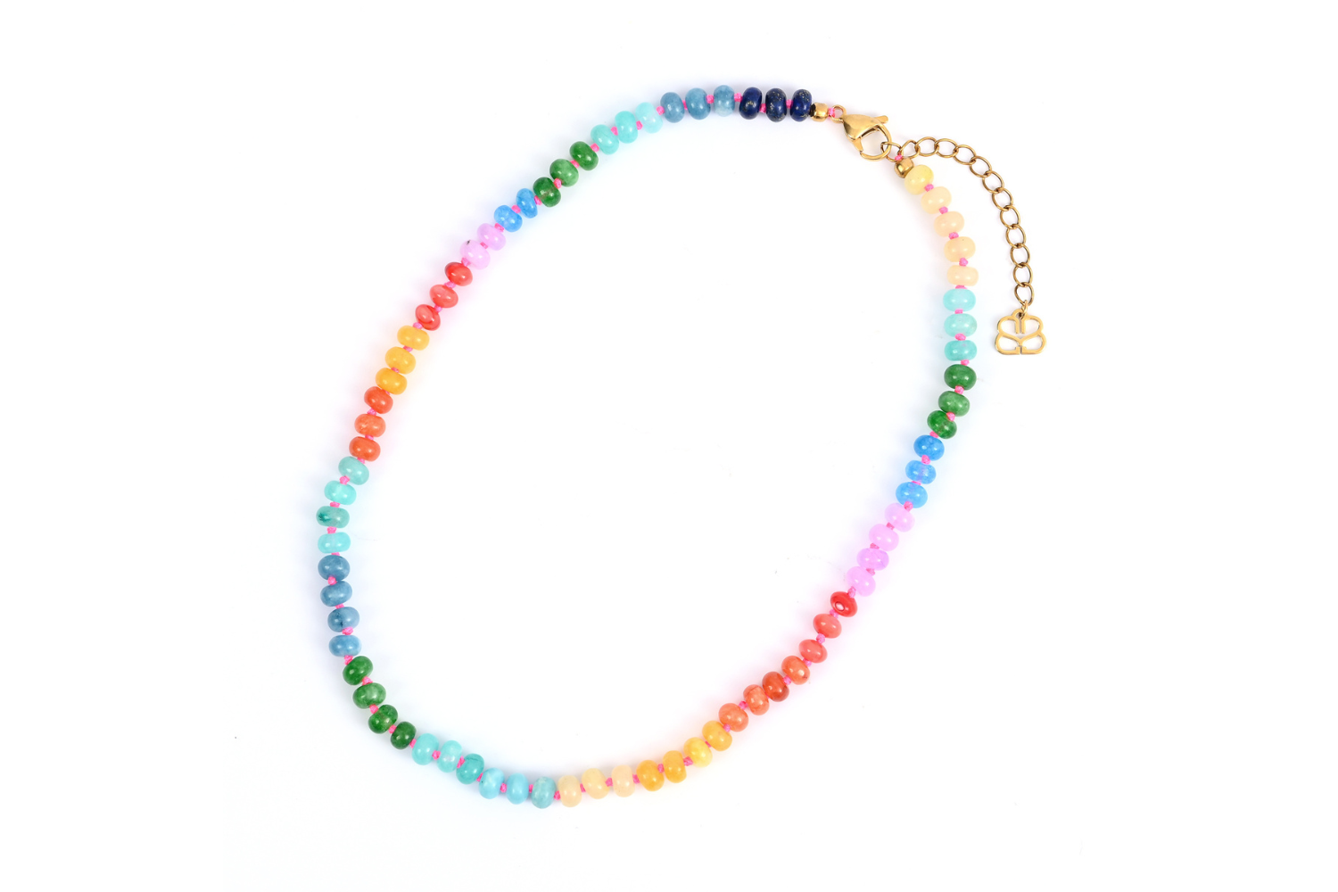 Malika Gold Tropical Gemstone Bead Necklace