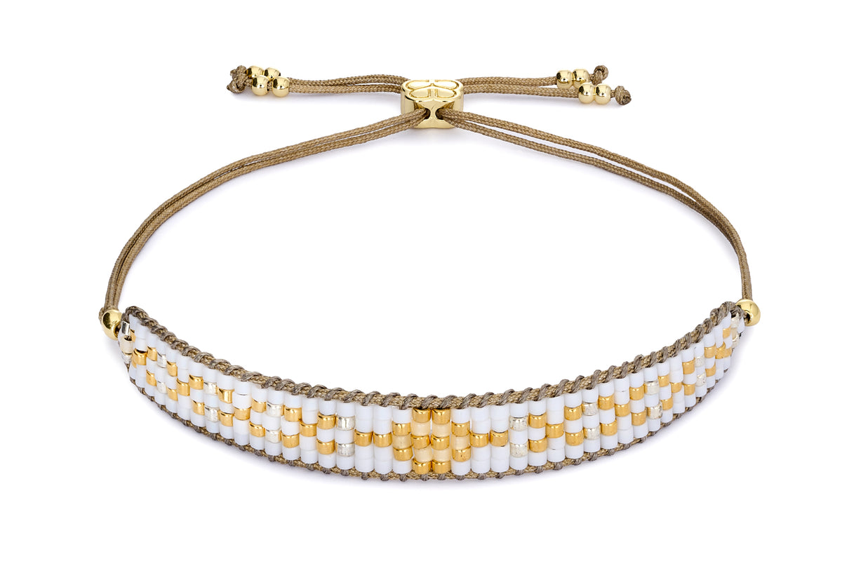Matira Gold Beaded Friendship Bracelet - Boho Betty