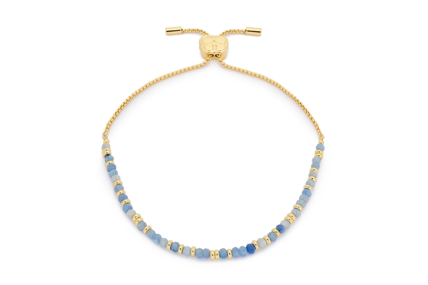 Wakaya Blue Aventurine & Gold Bracelet Stack