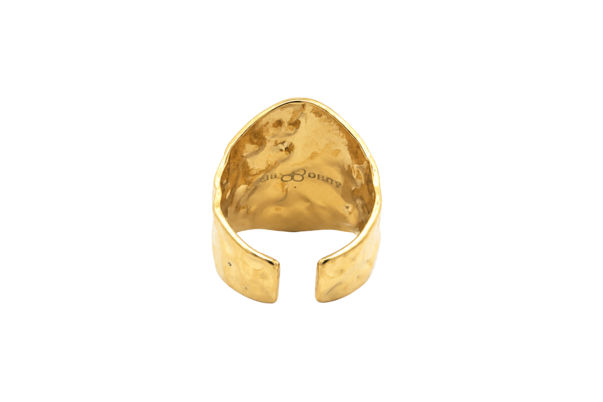 Nada Battered Gold Ring