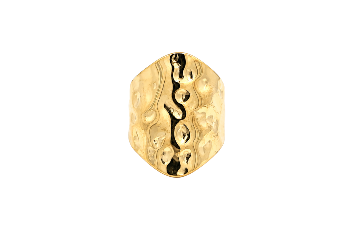 Nada Battered Gold Ring