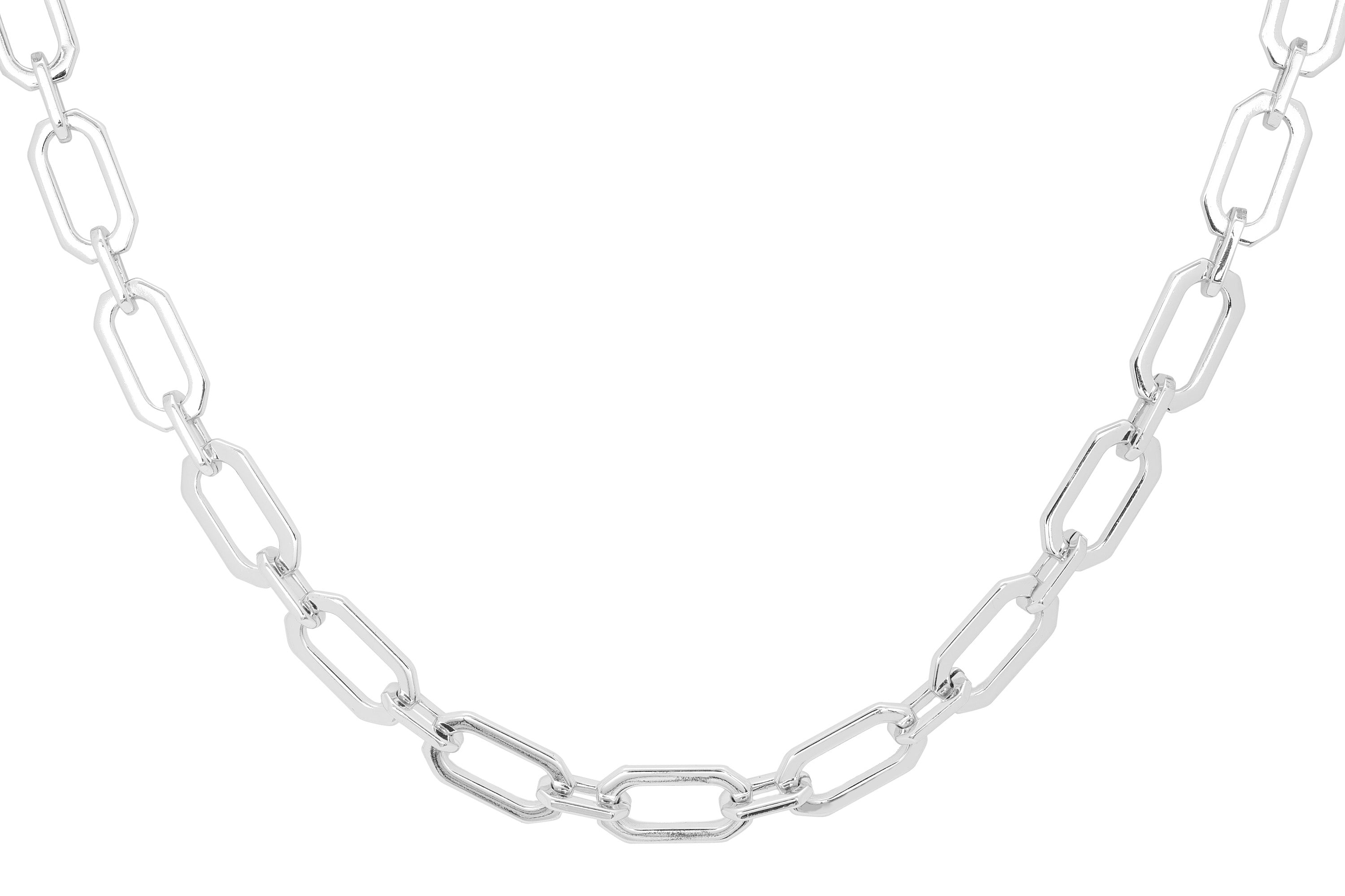 Midas Silver Chunky Chain Medium Length Necklace