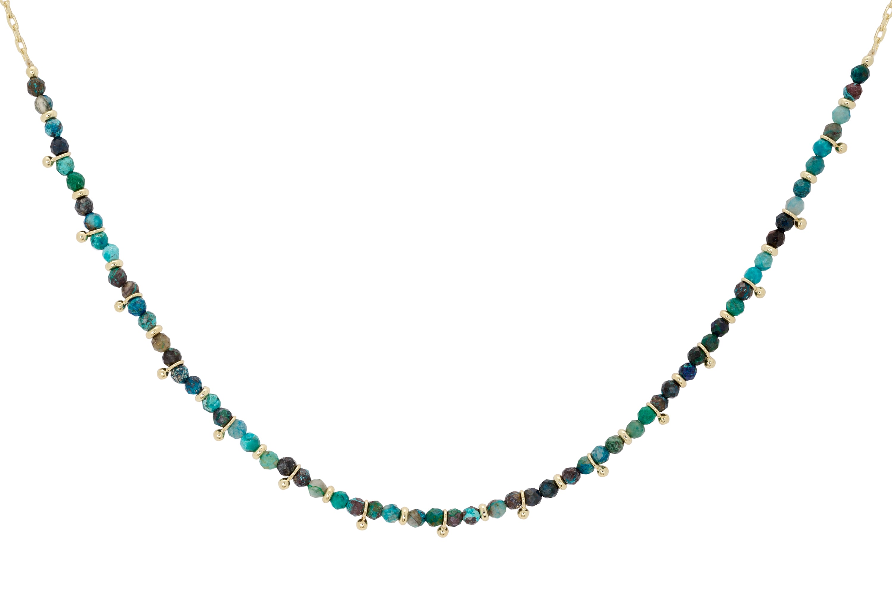 Salus Azurite Gemstone Gold Necklace