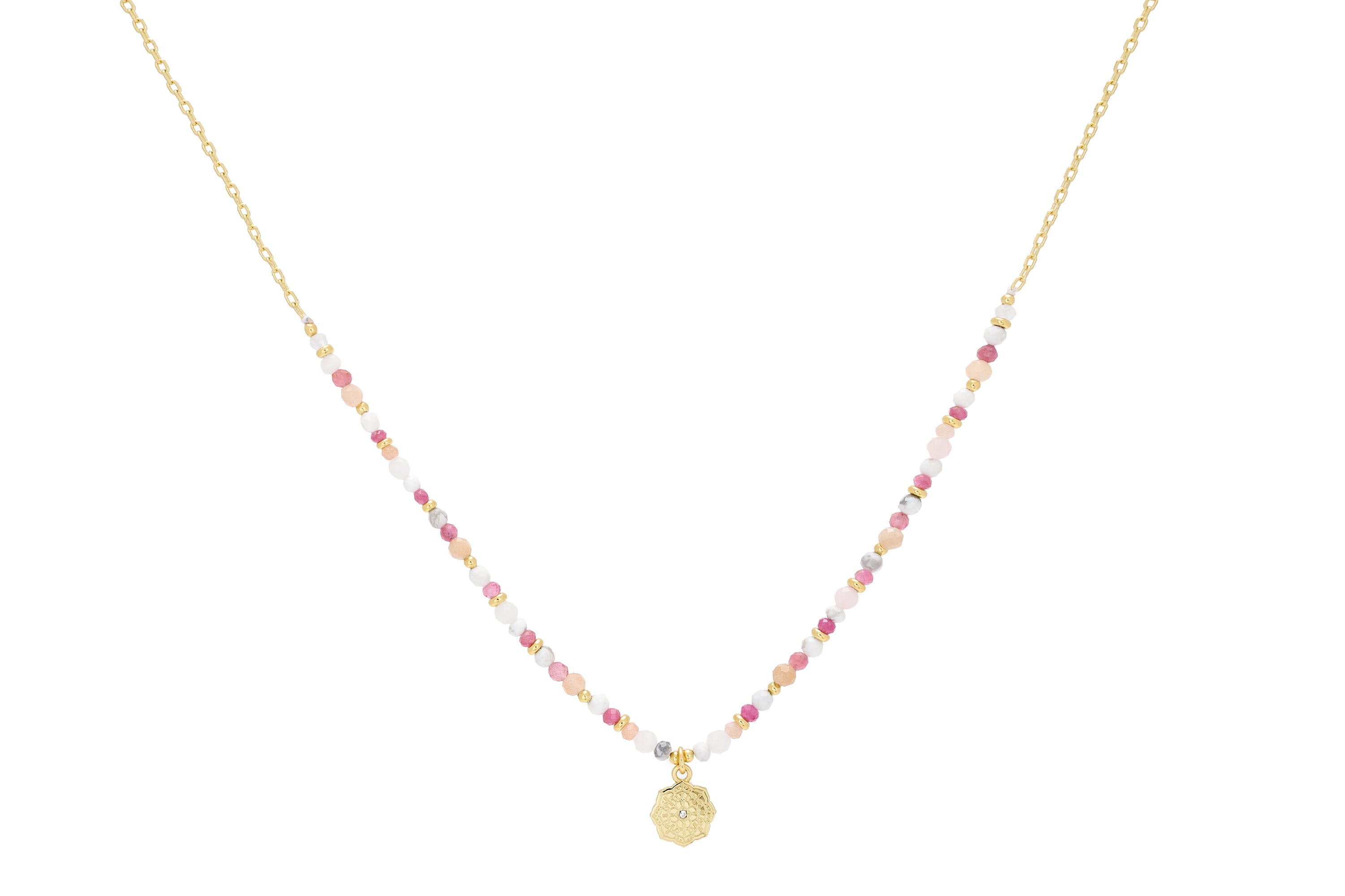 Darleen Pink Tourmailine Gemstone Necklace