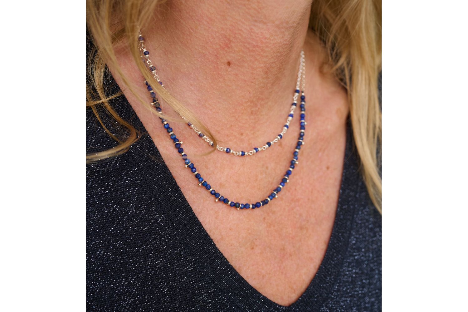 Panacea Lapis Silver Gemstone Necklace