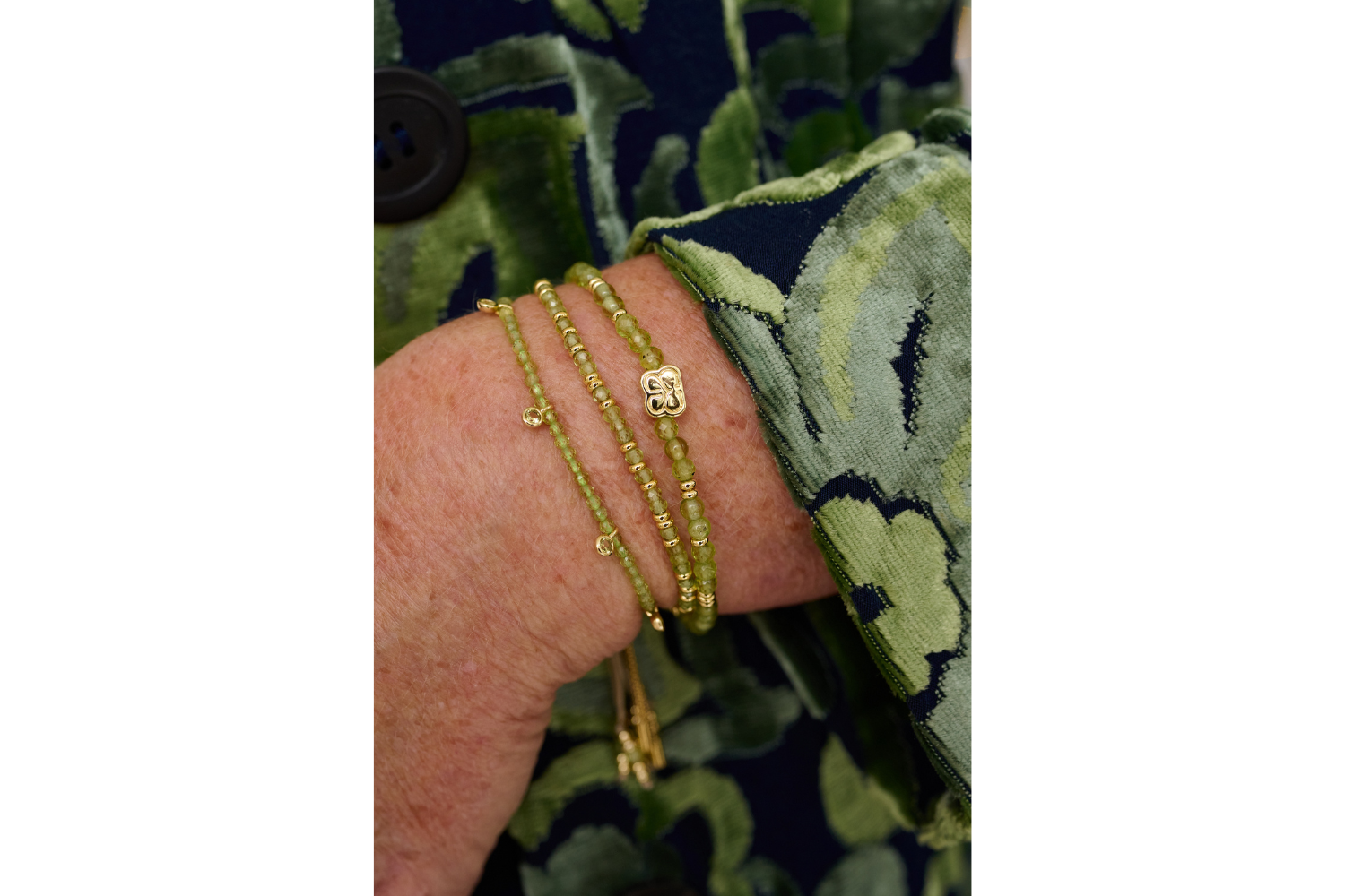 Wonder Gold Peridot Bead Bracelet