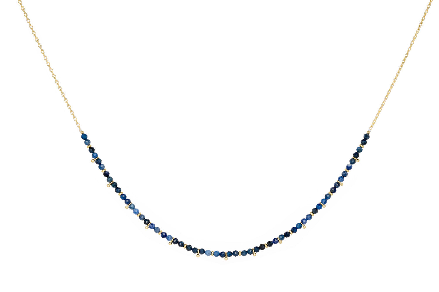 Salus Sodalite Gold Gemstone Necklace