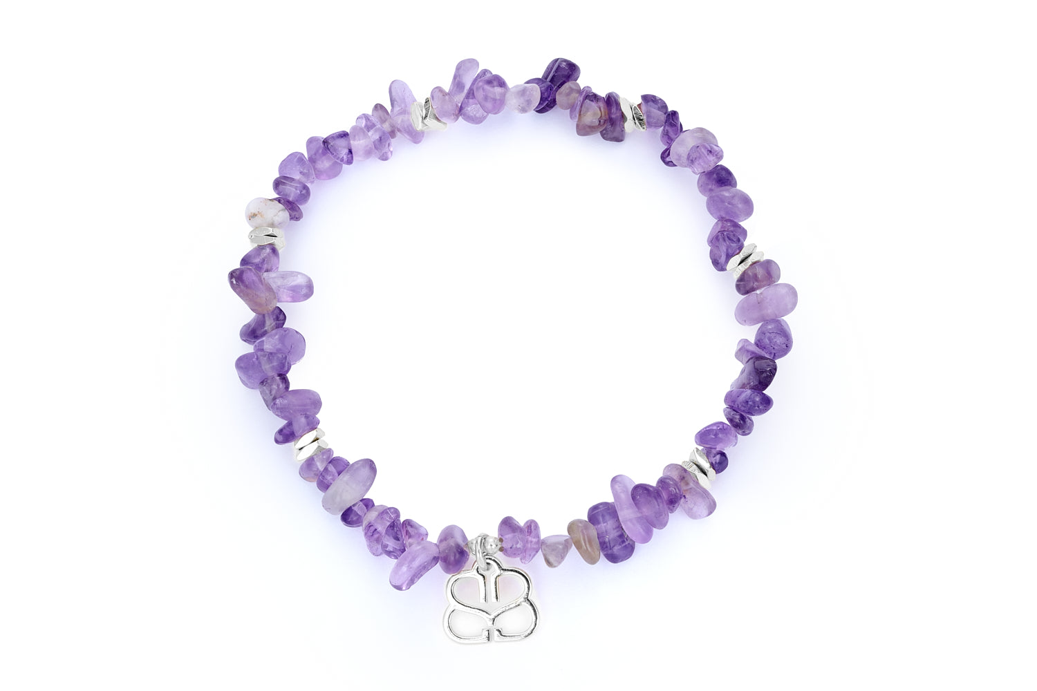 Sana Amethyst Silver Bracelet