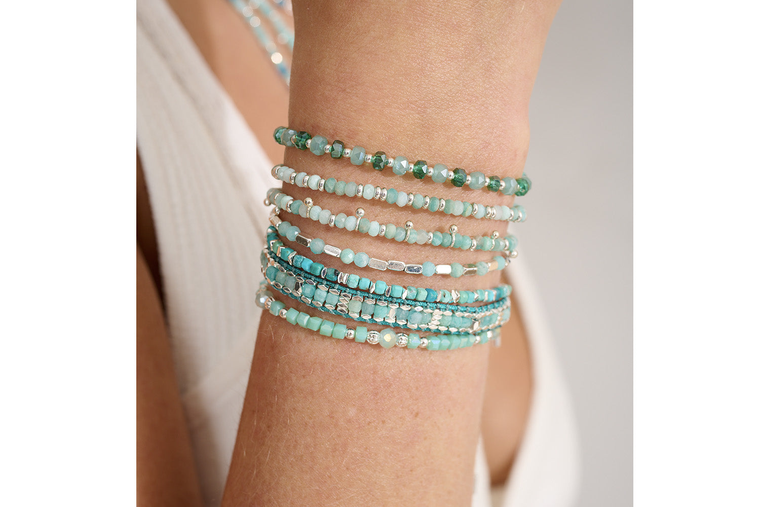Oceanic Aqua beauties to brighten your Spring outfits. 