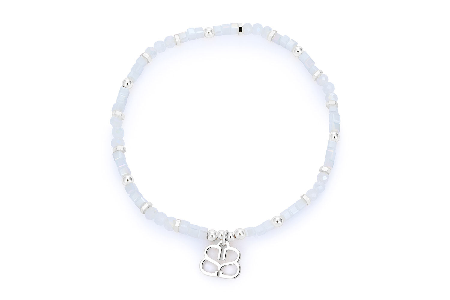 Seraphina White Silver Bracelet